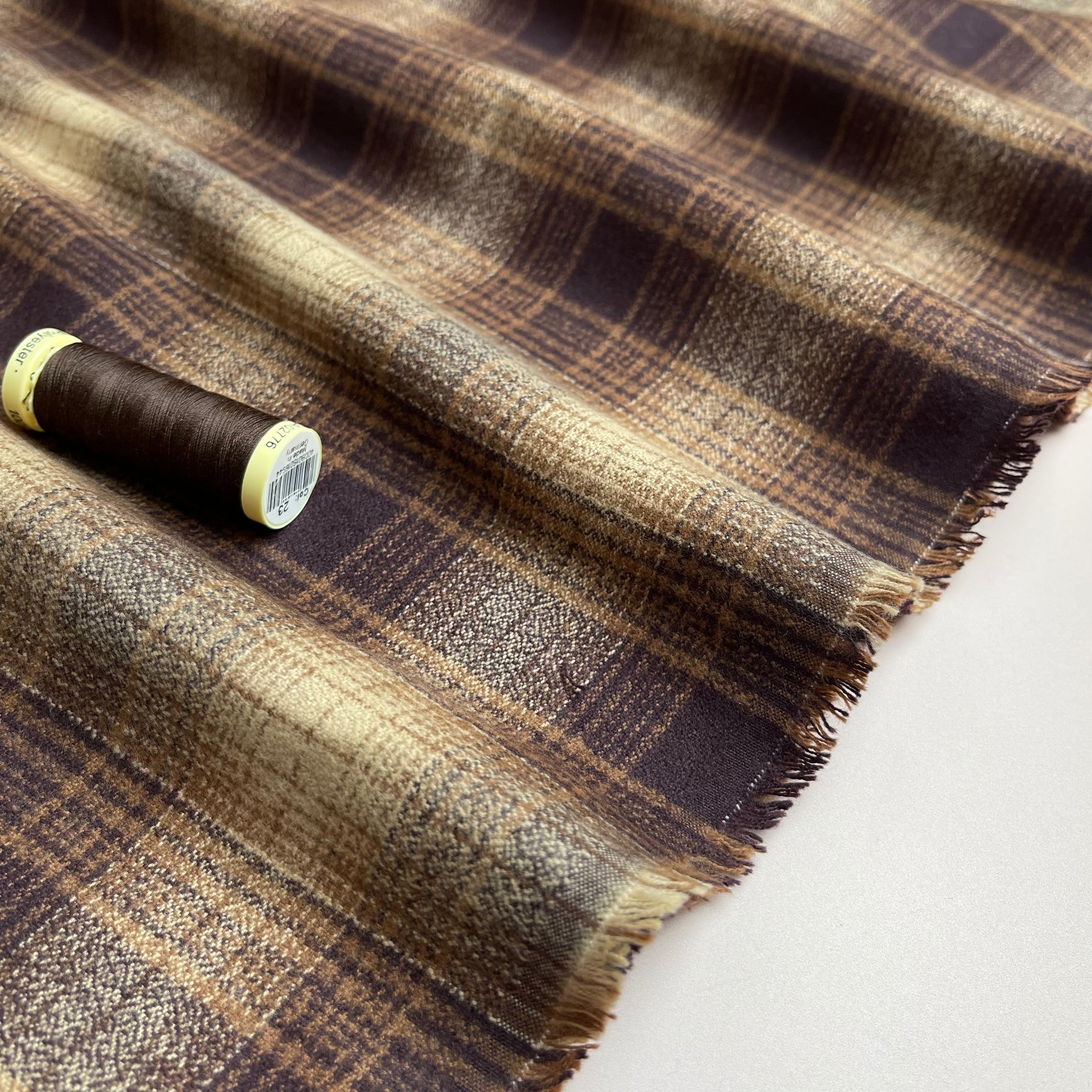 REMNANT 0.93 Metre - Espresso Mammoth Cotton Flannel
