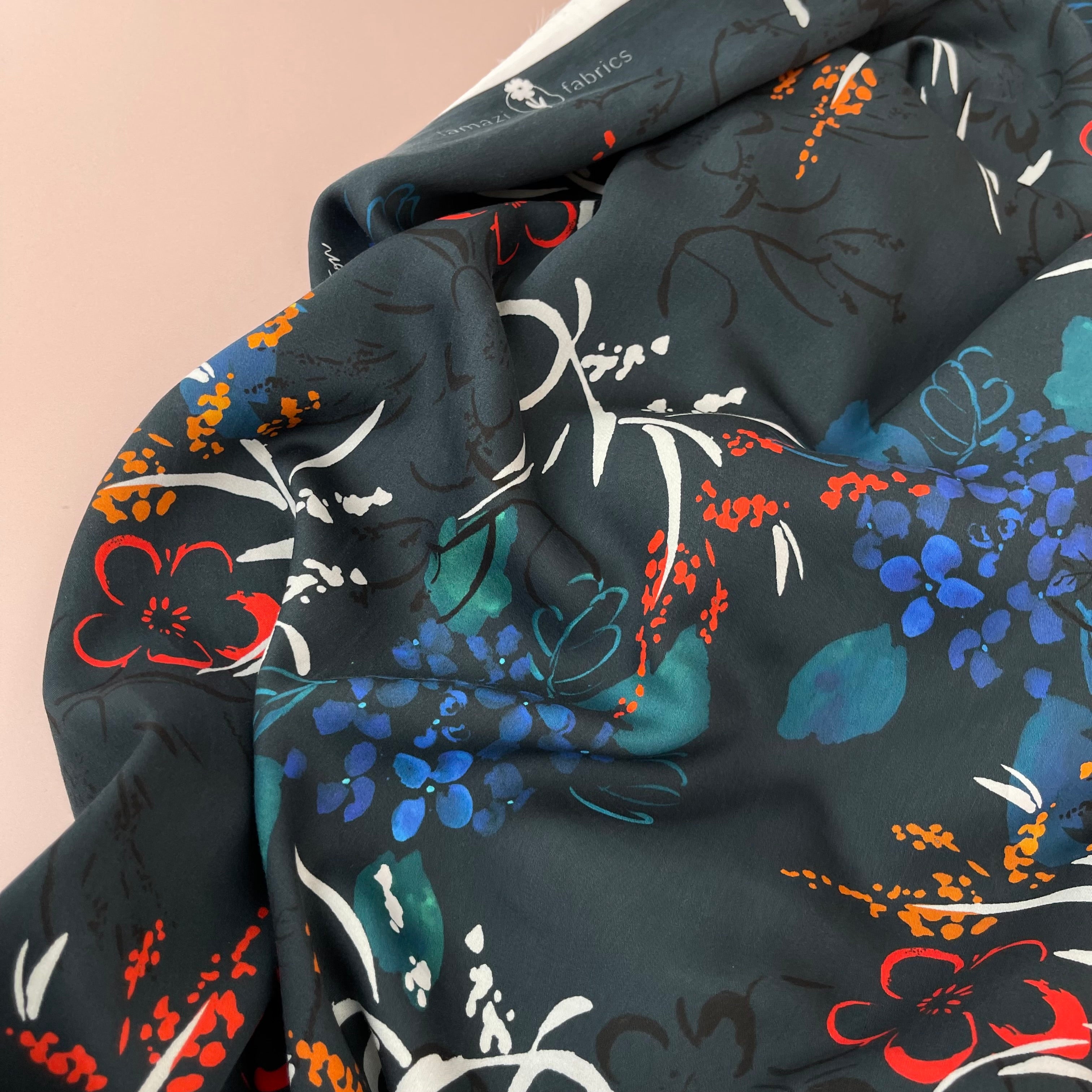 Garden of Dreams - Midnight Blooms Sateen with TENCEL™ Lyocell Fibres