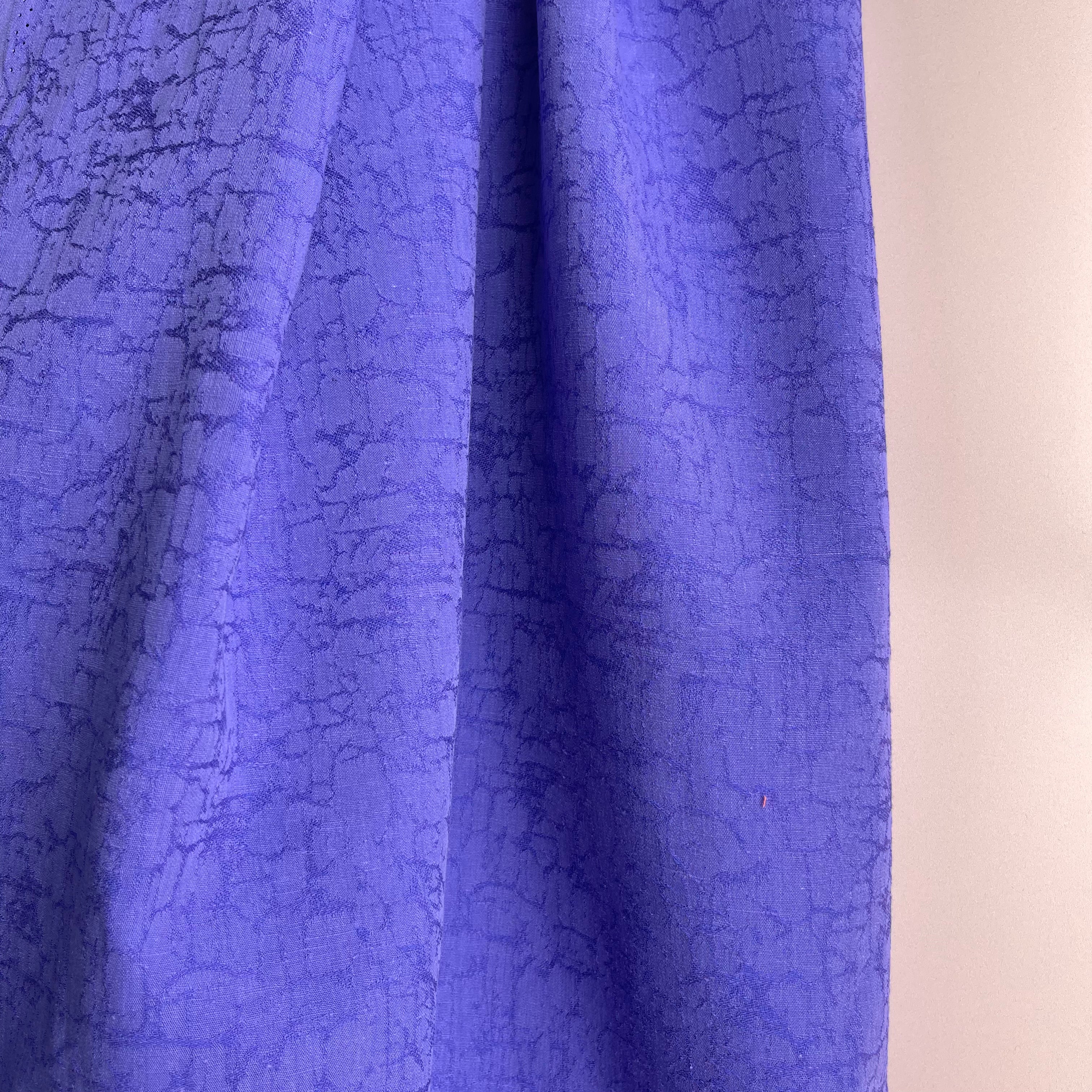 Fibre Mood Cotton Linen Bark Jacquard in Purple