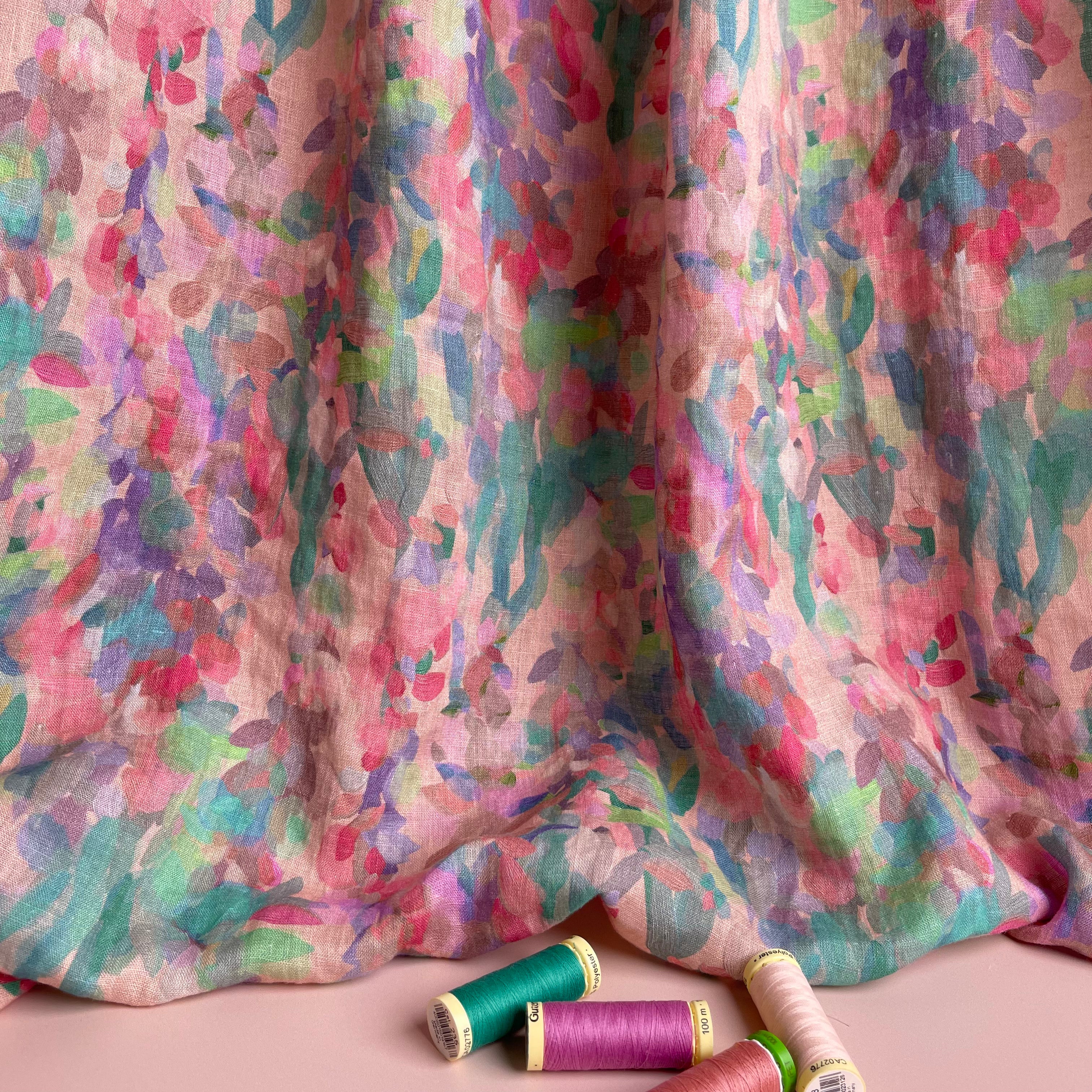 Summer Party - Lupine Petals Blush Pure Linen
