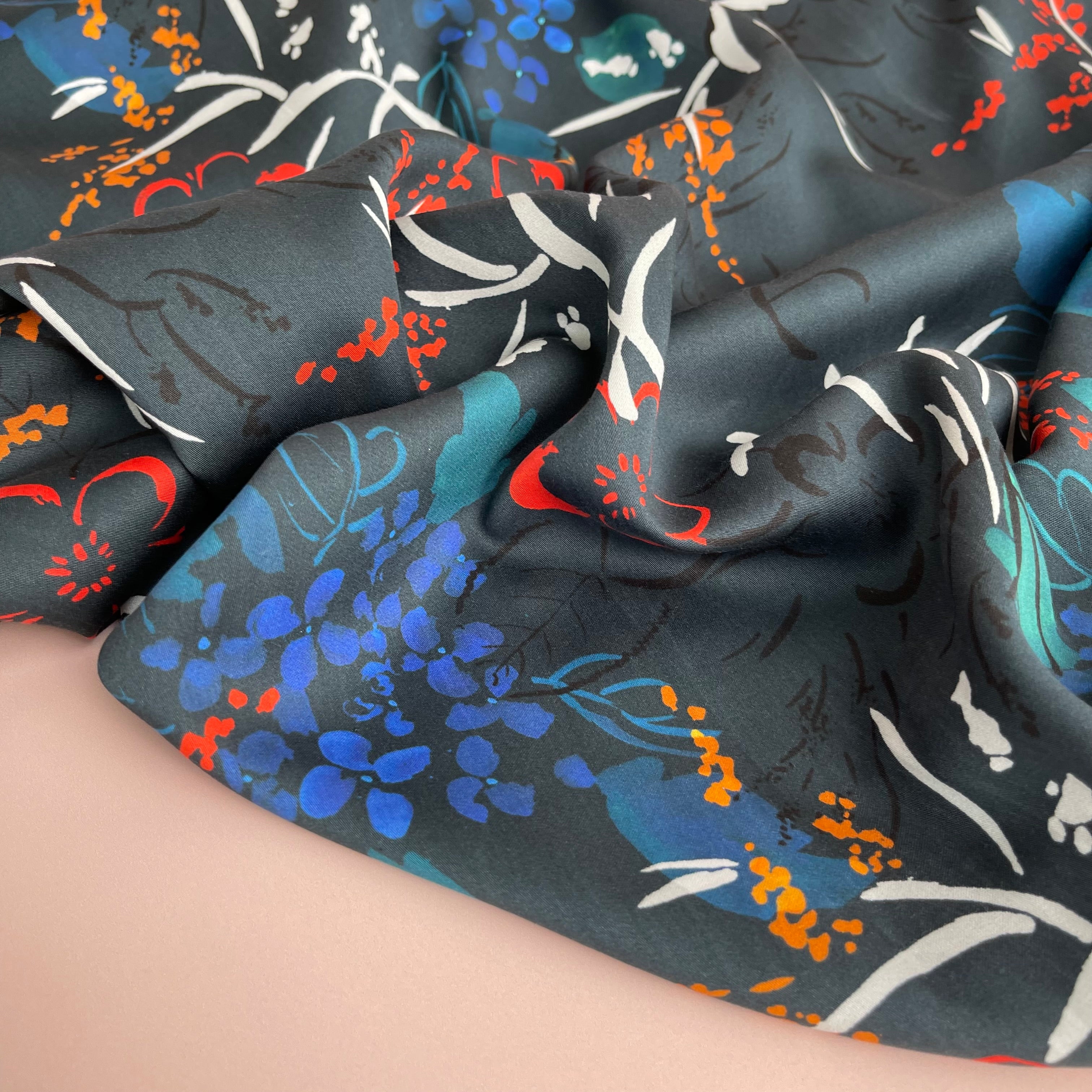 Garden of Dreams - Midnight Blooms Sateen with TENCEL™ Lyocell Fibres