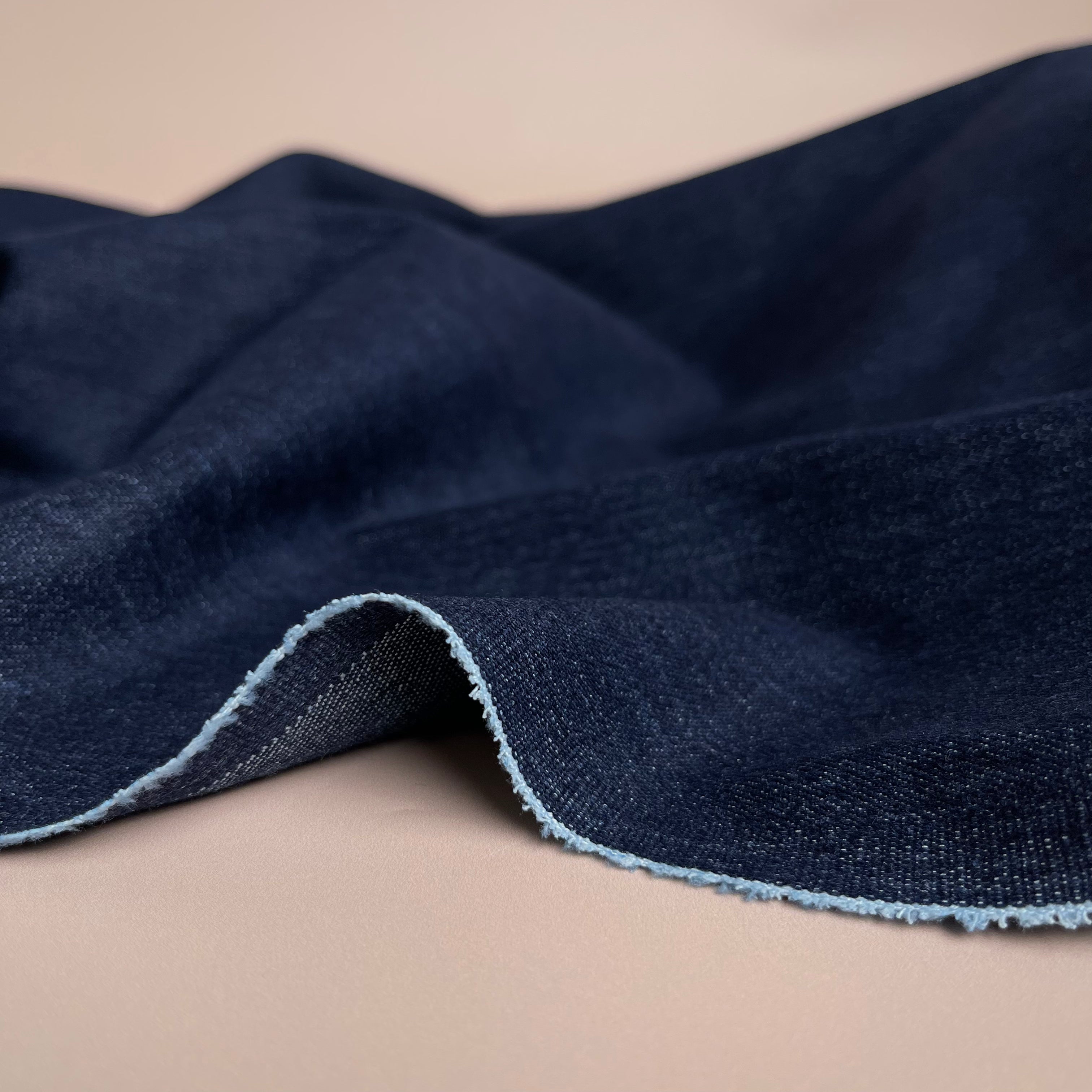 9oz Recycled Cotton Stretch Denim in Indigo