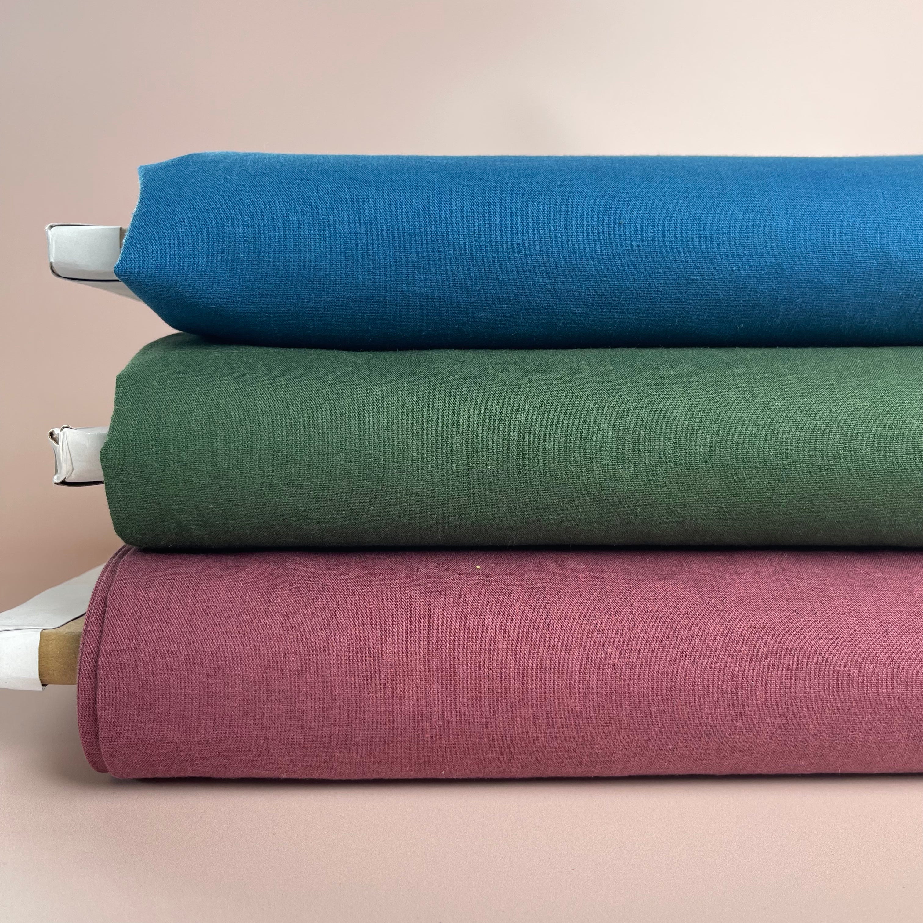 Sorona Linen in Windsor Wine - New Eco Linen Blend Fabric