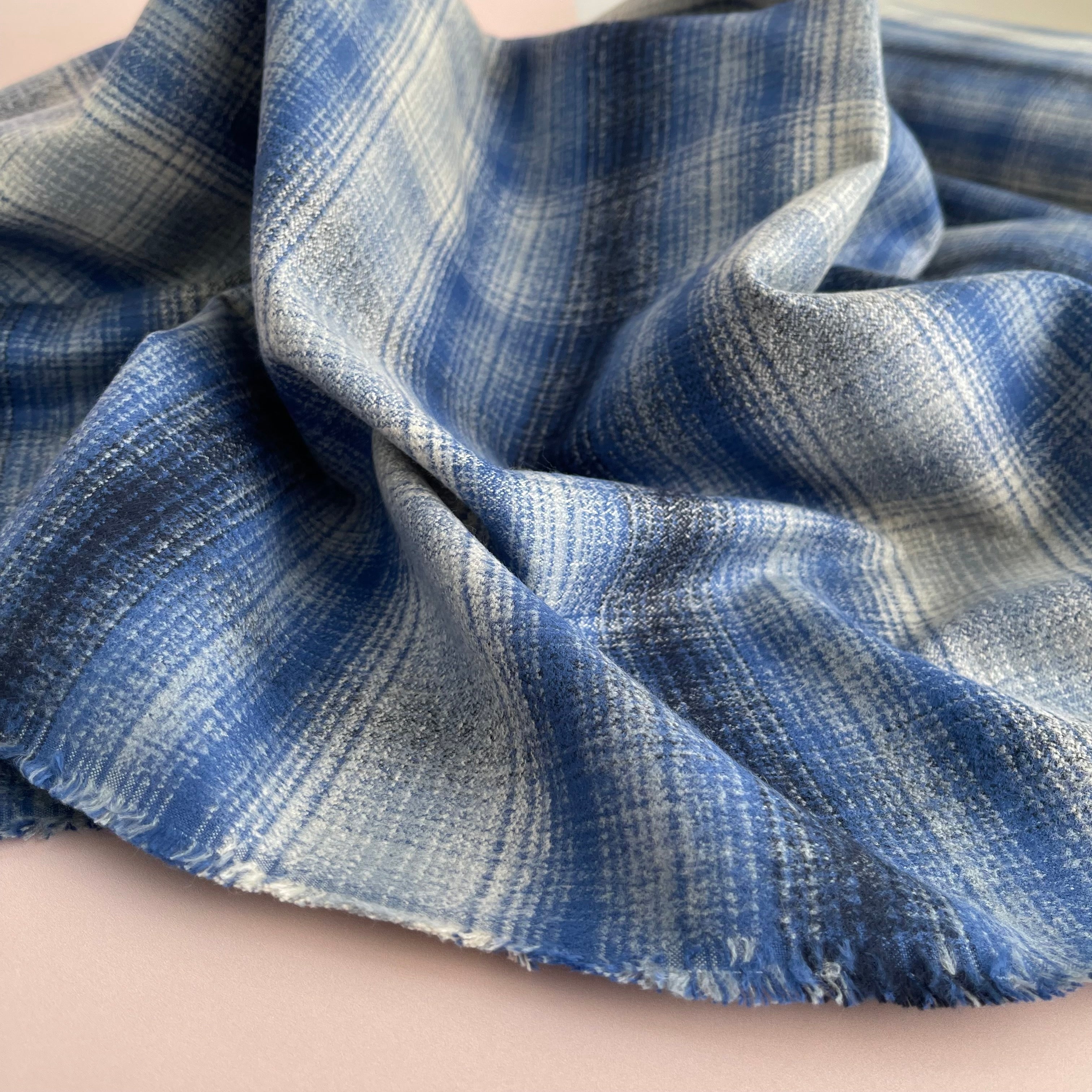 REMNANT 0.89 Metre - Blue Mammoth Cotton Flannel
