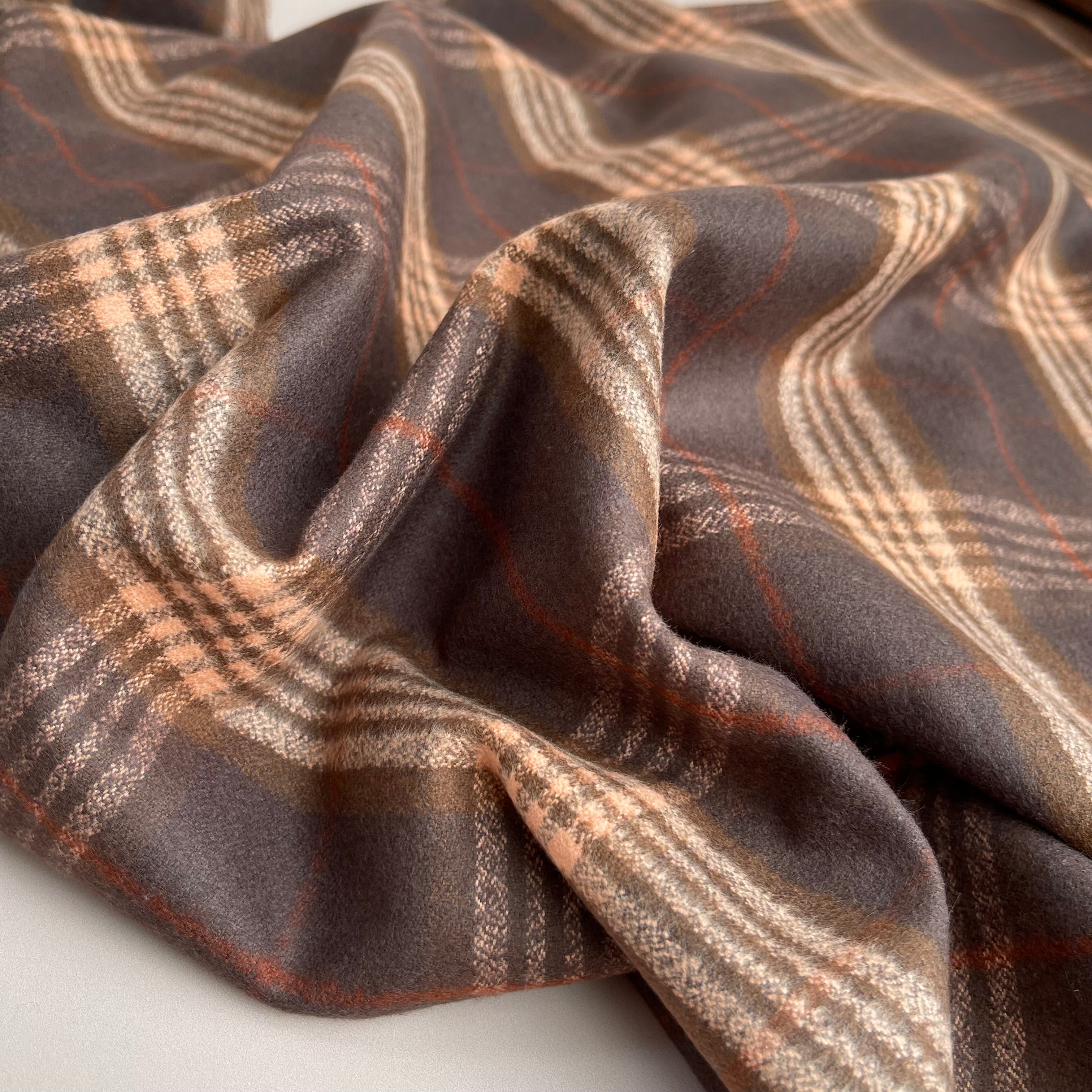 REMNANT 0.51 Metre - Cocoa Mammoth Organic Cotton Flannel