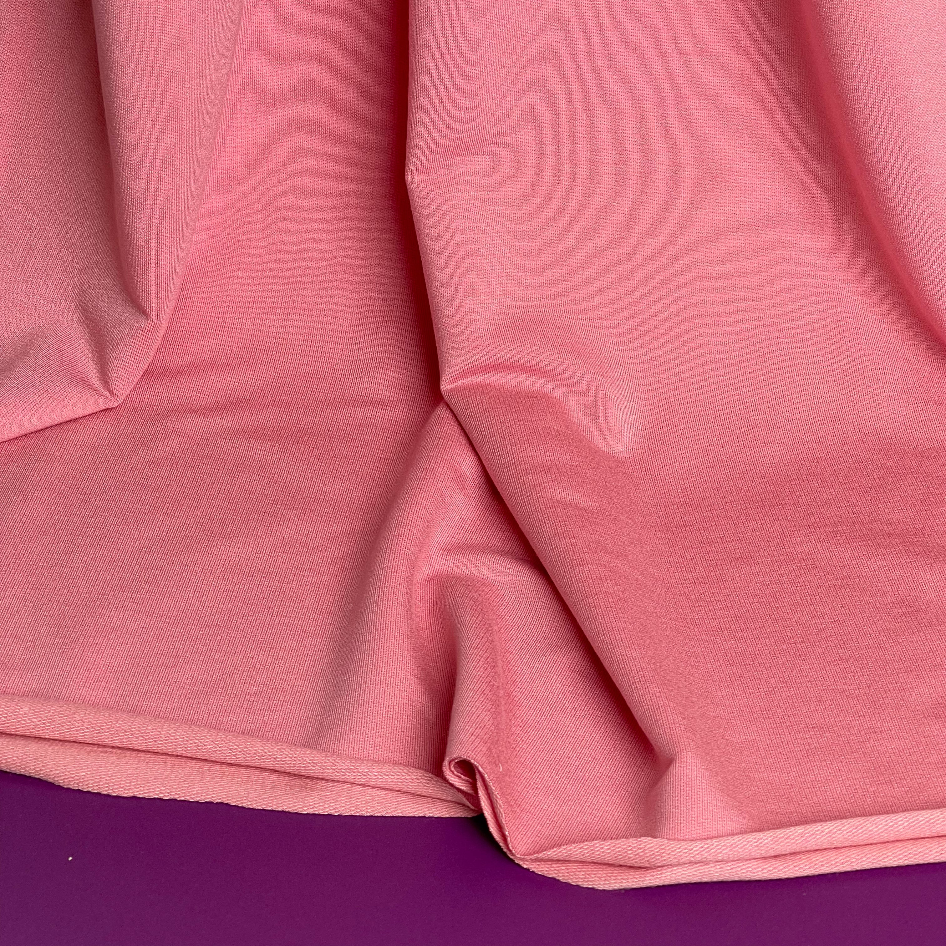 REMNANT 0.75 metre - Splendour Modal French Terry in Coral Pink