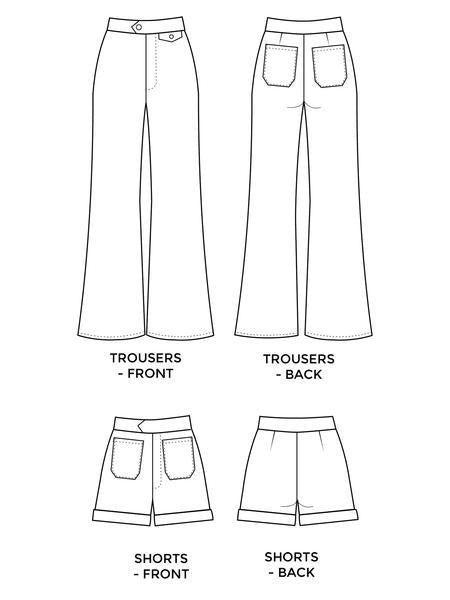 Tilly and the Buttons - Jessa Trousers and Shorts Sewing Pattern