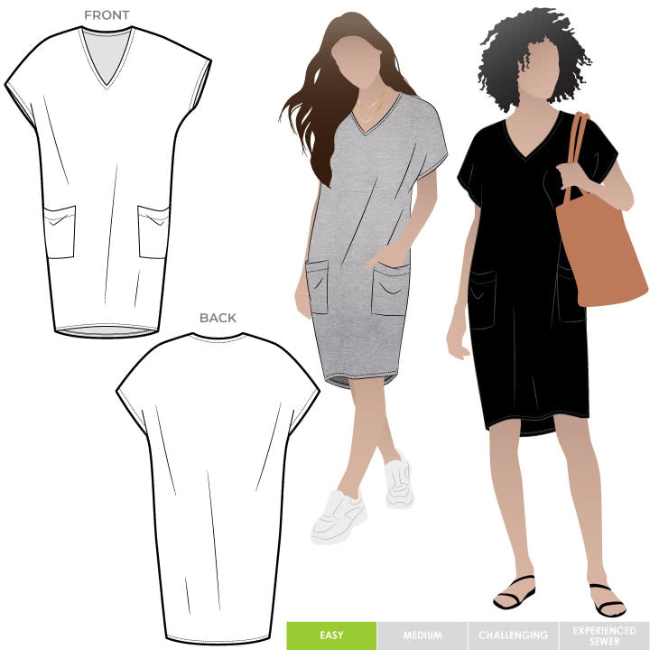 Style ARC - Kitt Knit Dress (Sizes 18 - 30) Sewing Pattern
