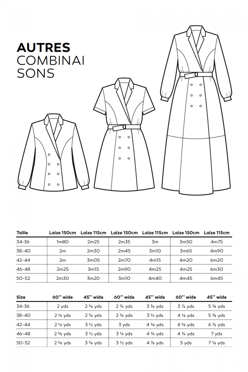 Deer & Doe - PASSIFLORE COAT DRESS Sewing Pattern