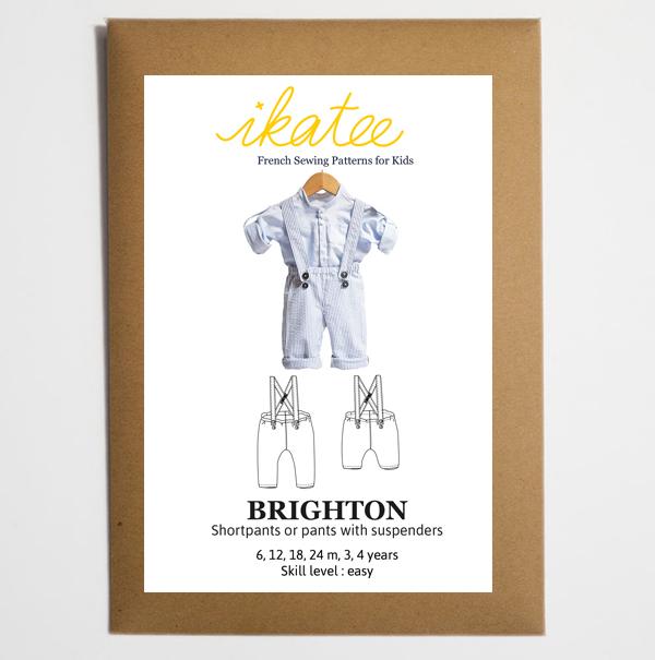 Ikatee - BRIGHTON pants/shorty with suspenders - Baby 6M/4Y- Paper Sewing Pattern