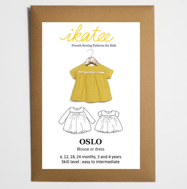 Ikatee - OSLO  Blouse -Dress Ages  6-24 Months 3-4 Years  Paper Sewing Pattern