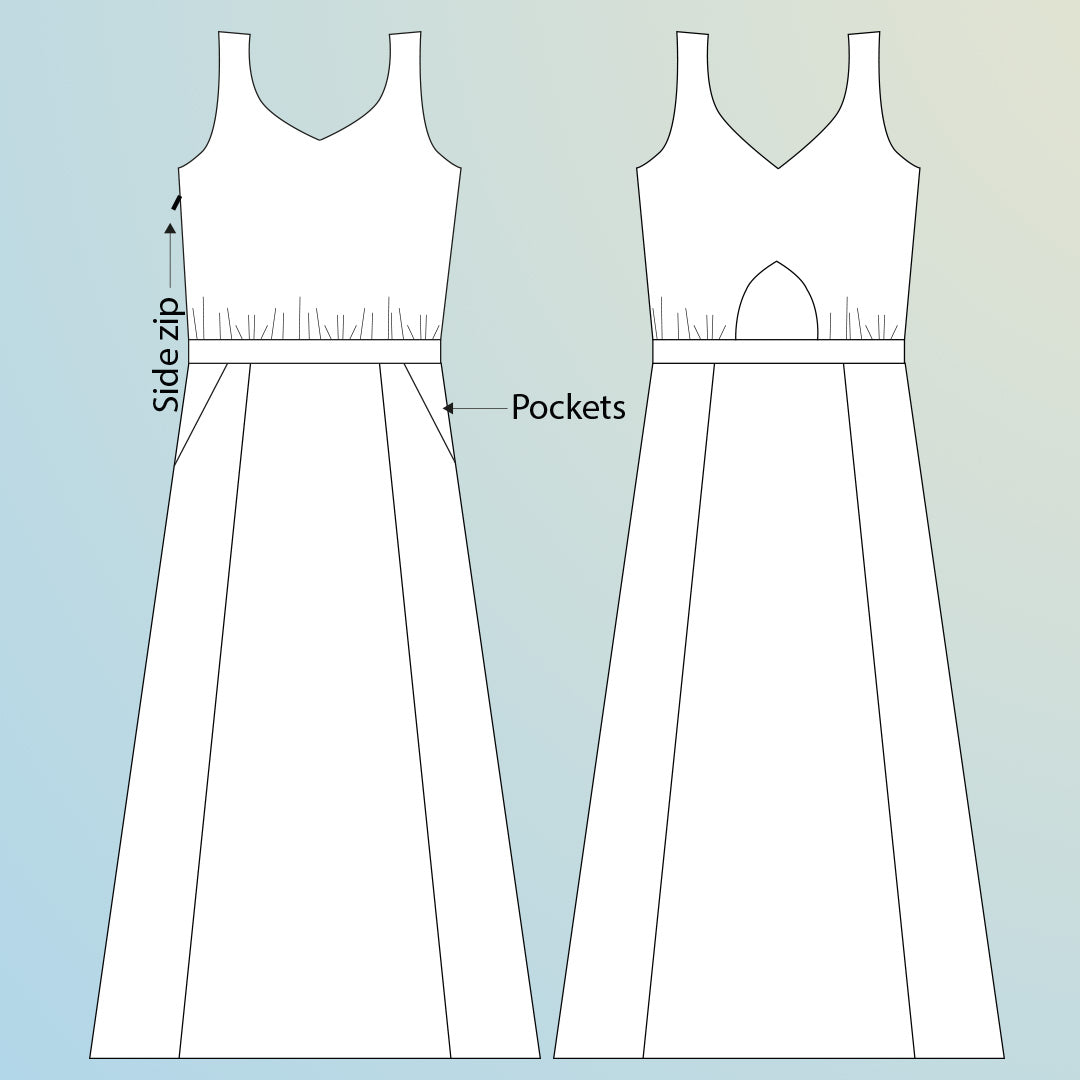 Experimental Space - Rosalee Dress Sewing Pattern