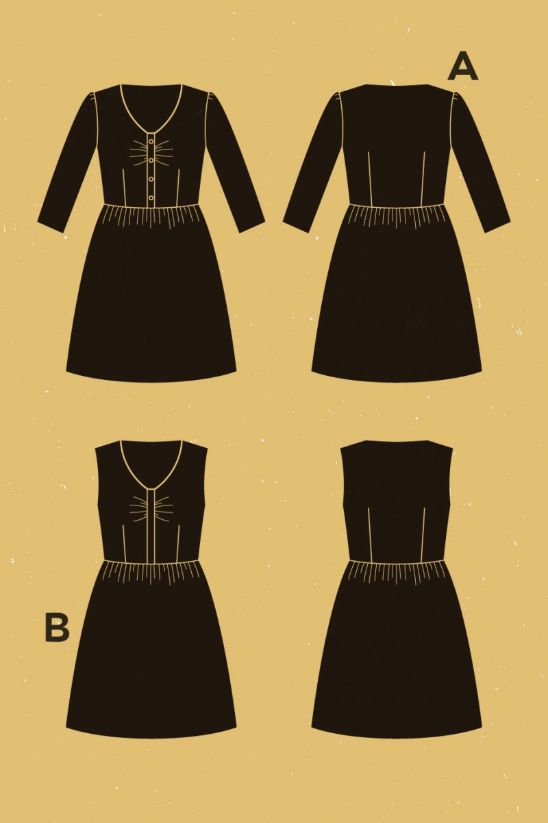 Deer & Doe - SUREAU ROBE DRESS Sewing Pattern