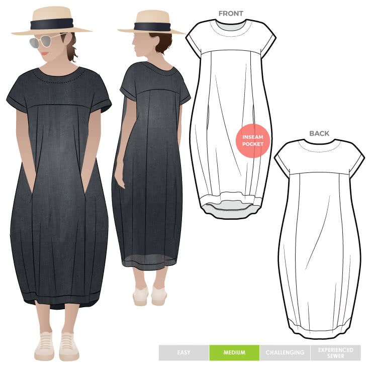 Style ARC - Sydney Designer Dress (Sizes 4 - 16) Sewing Pattern