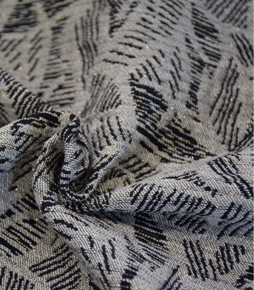 Cousette - Winter Shade Charcoal Jacquard Fabric