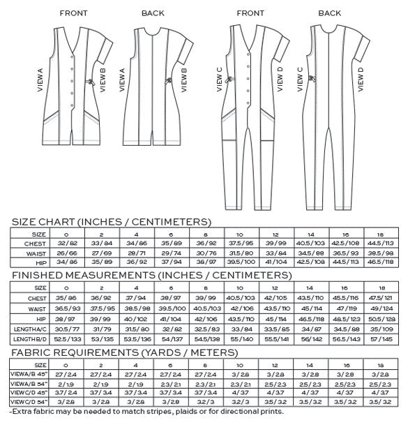 True / Bias - RORY (YARI) Jumpsuit Sewing Pattern