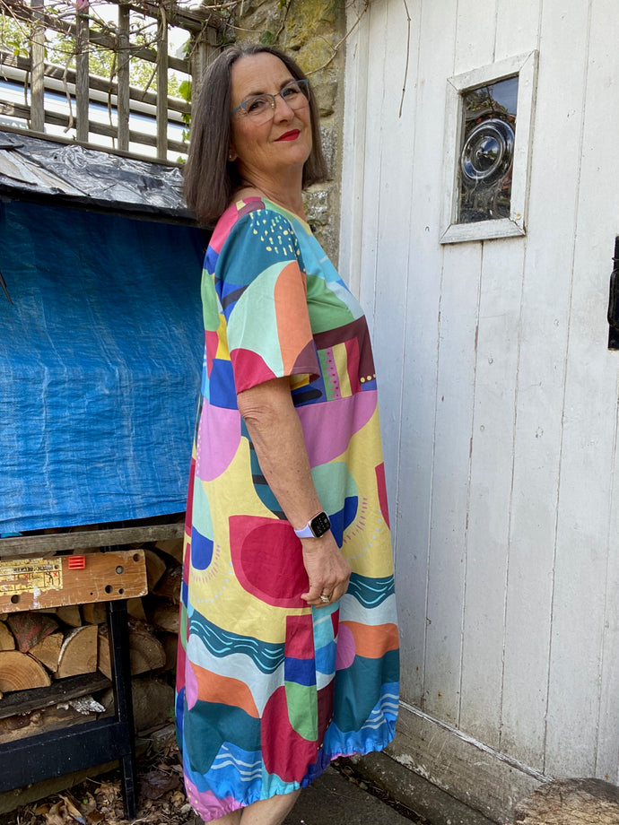 The Sun Dress in Greta Laundy Canvas by Janet