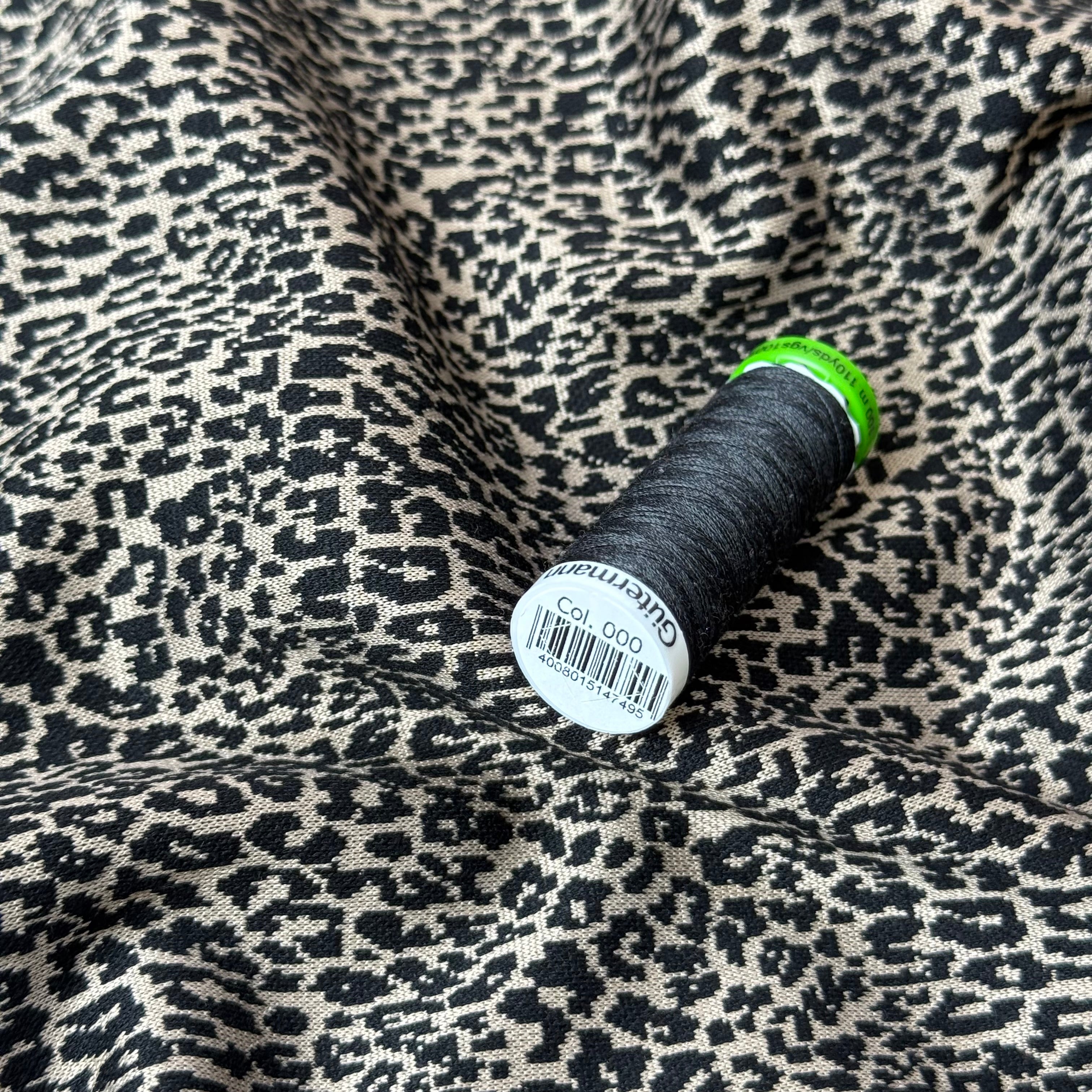 Leopard Sand Yarn Dyed Jacquard Knit