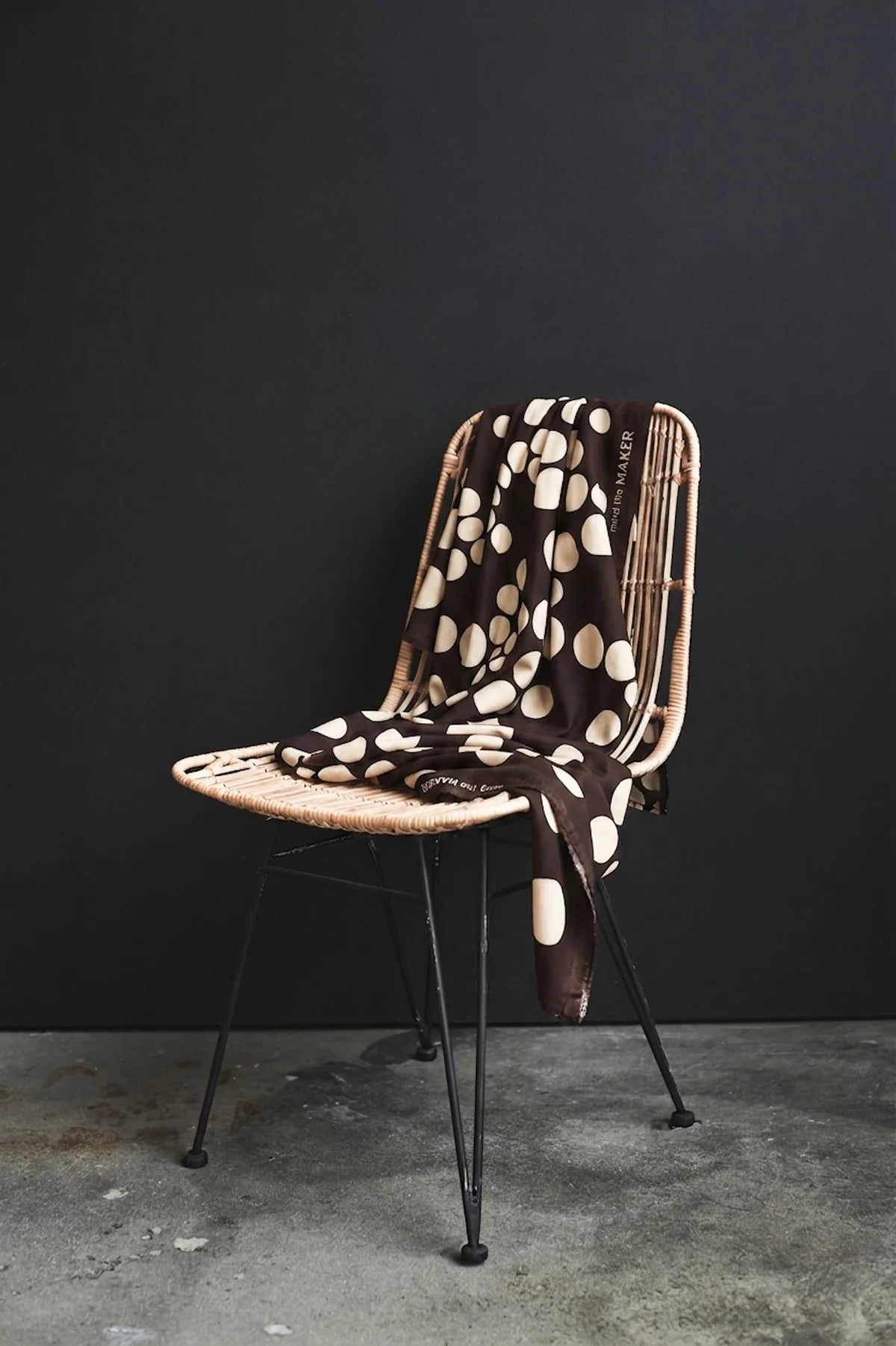Mind The MAKER - About-A-Dot Umber ECOVERO™ Viscose Leia Crepe Fabric