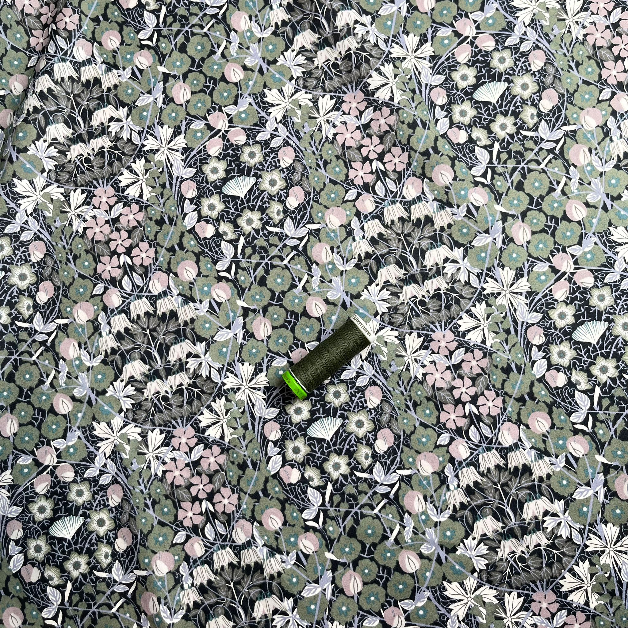 Melanie Green Cotton Lawn Fabric