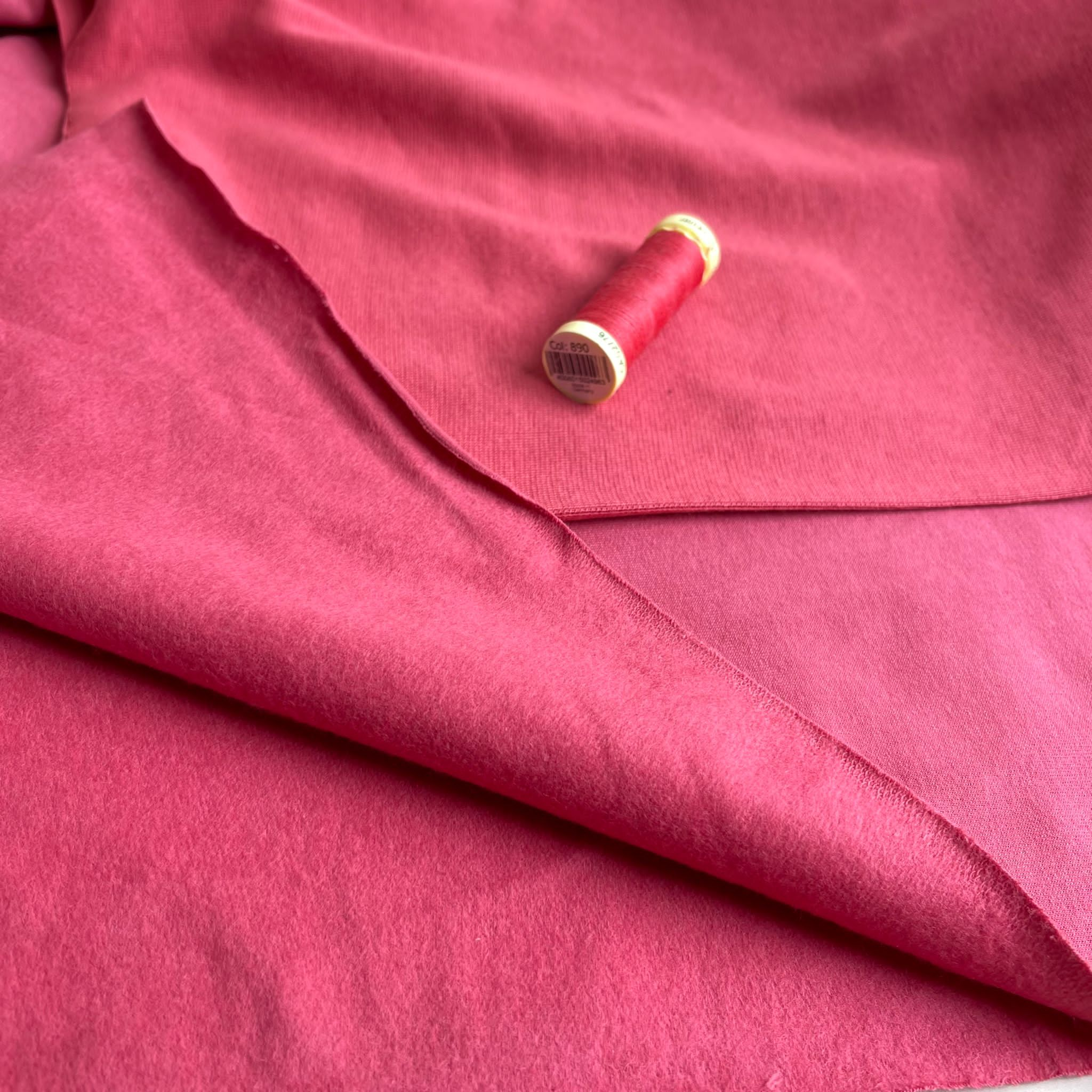 Peach Soft GOTS Organic Cotton Sweat-shirting in Candy Pink