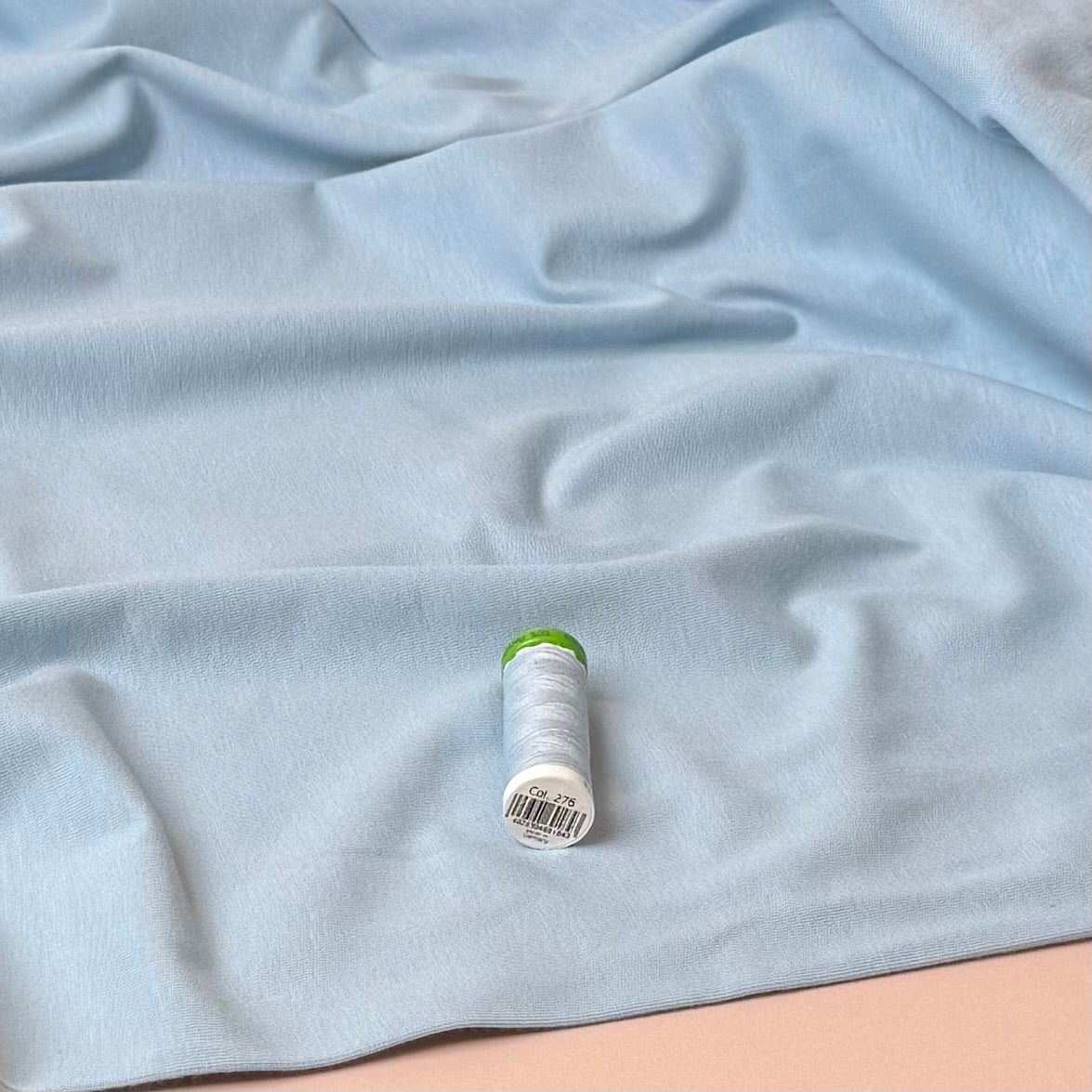 Essential Chic Light Blue Plain Cotton Jersey Fabric