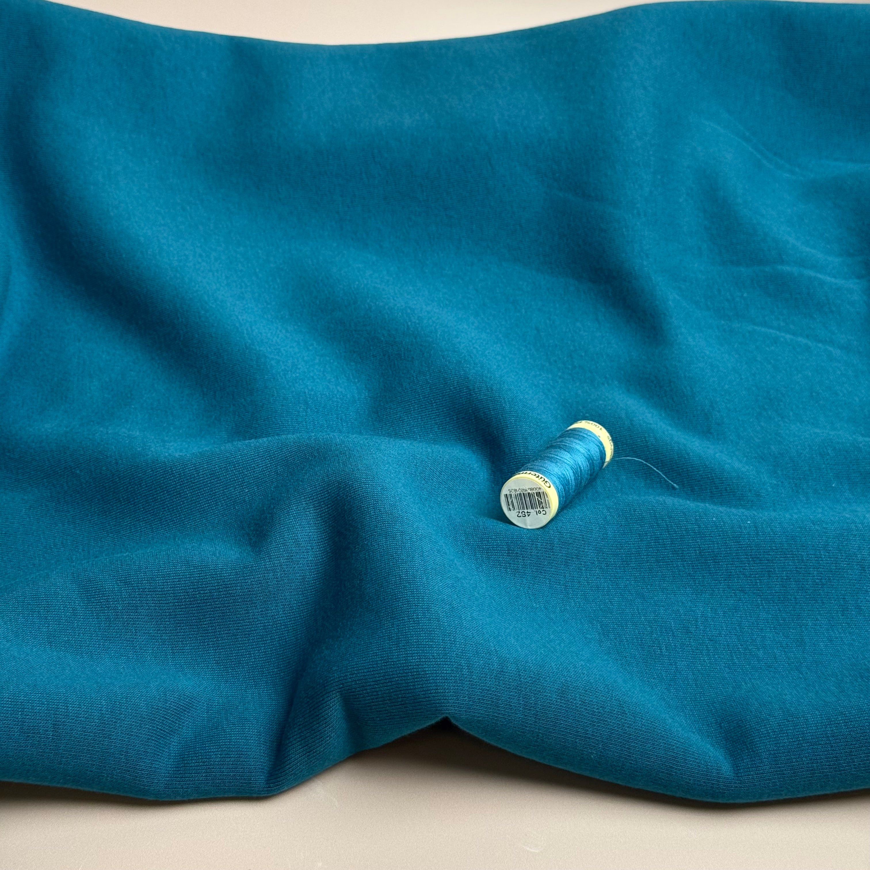 Fleecy Sweat-shirting Fabric in Petrol