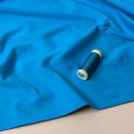 Essential Chic Turquoise Blue Plain Cotton Jersey Fabric