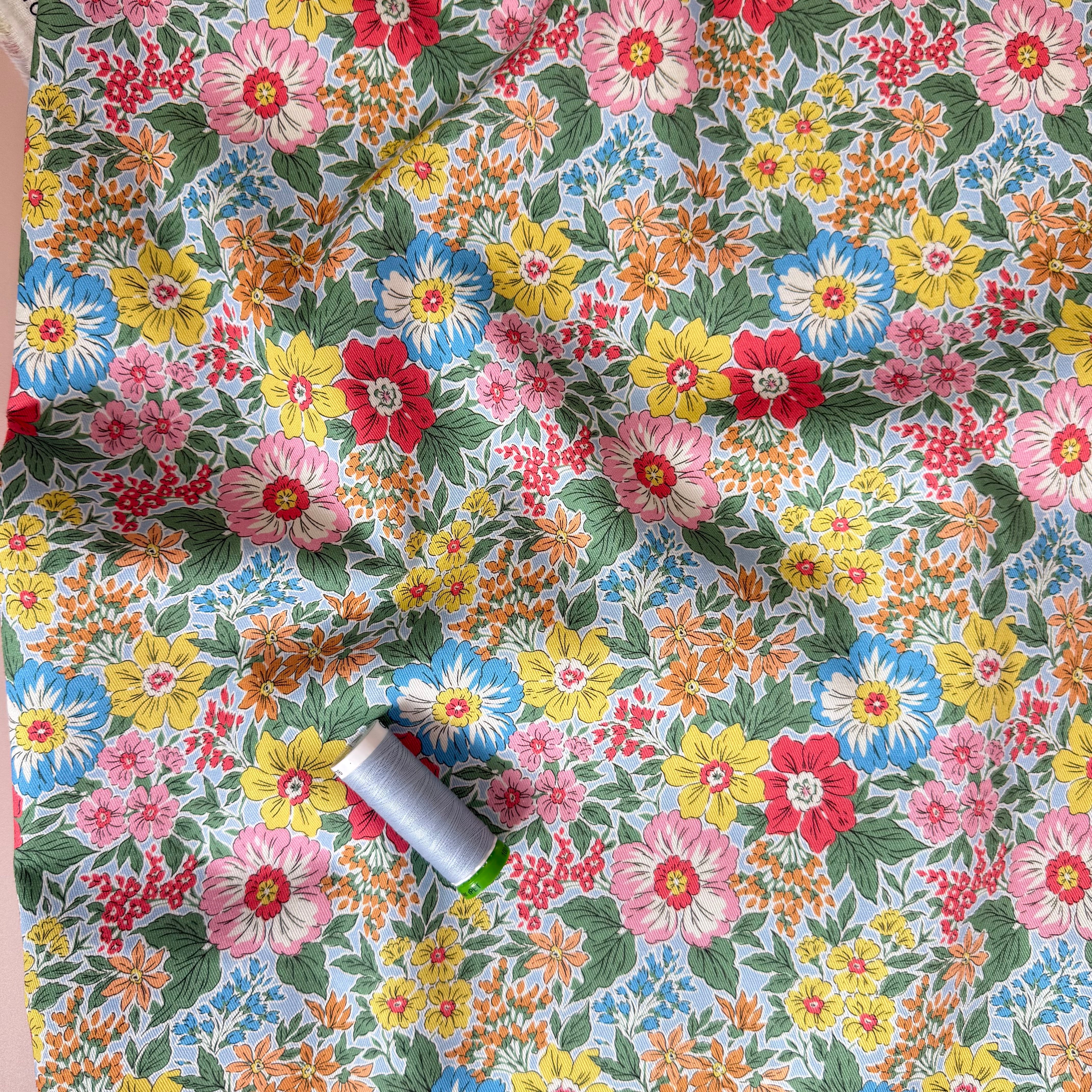 Spring Meadow Cotton Canvas Gabardine Twill