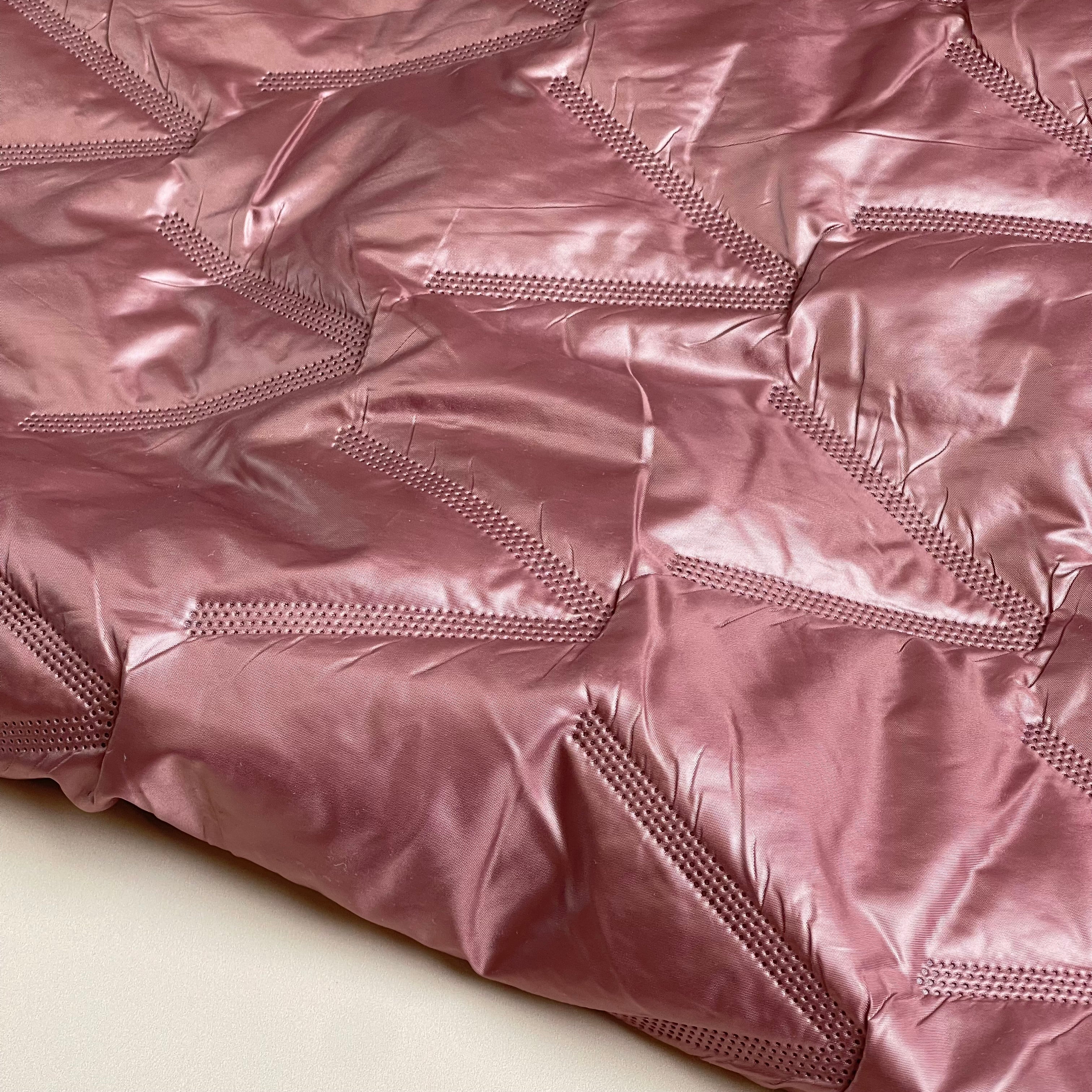 Reversible Quilted Puffer Fabric in Rosewood