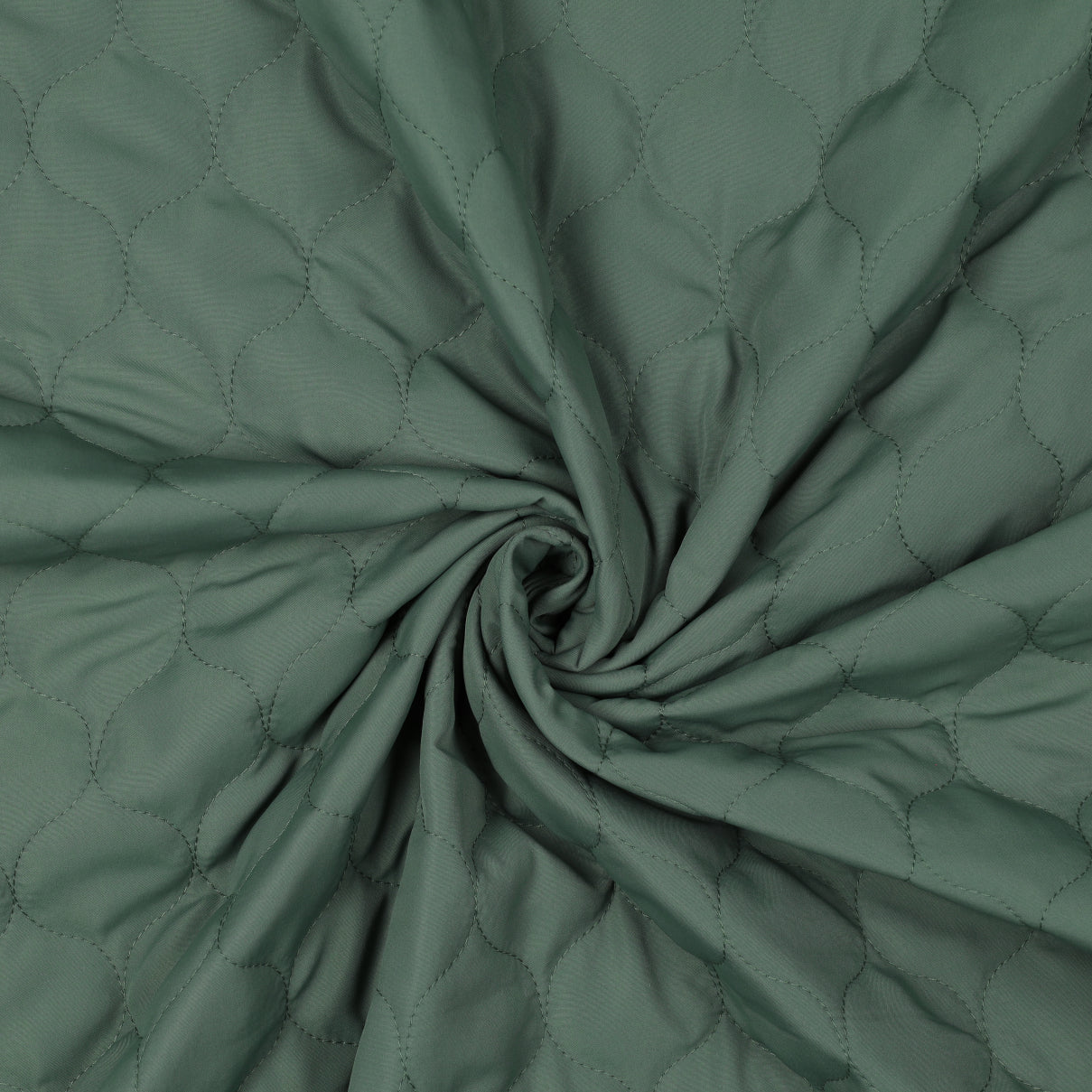 Cosy Quilted Coating Fabric in Green