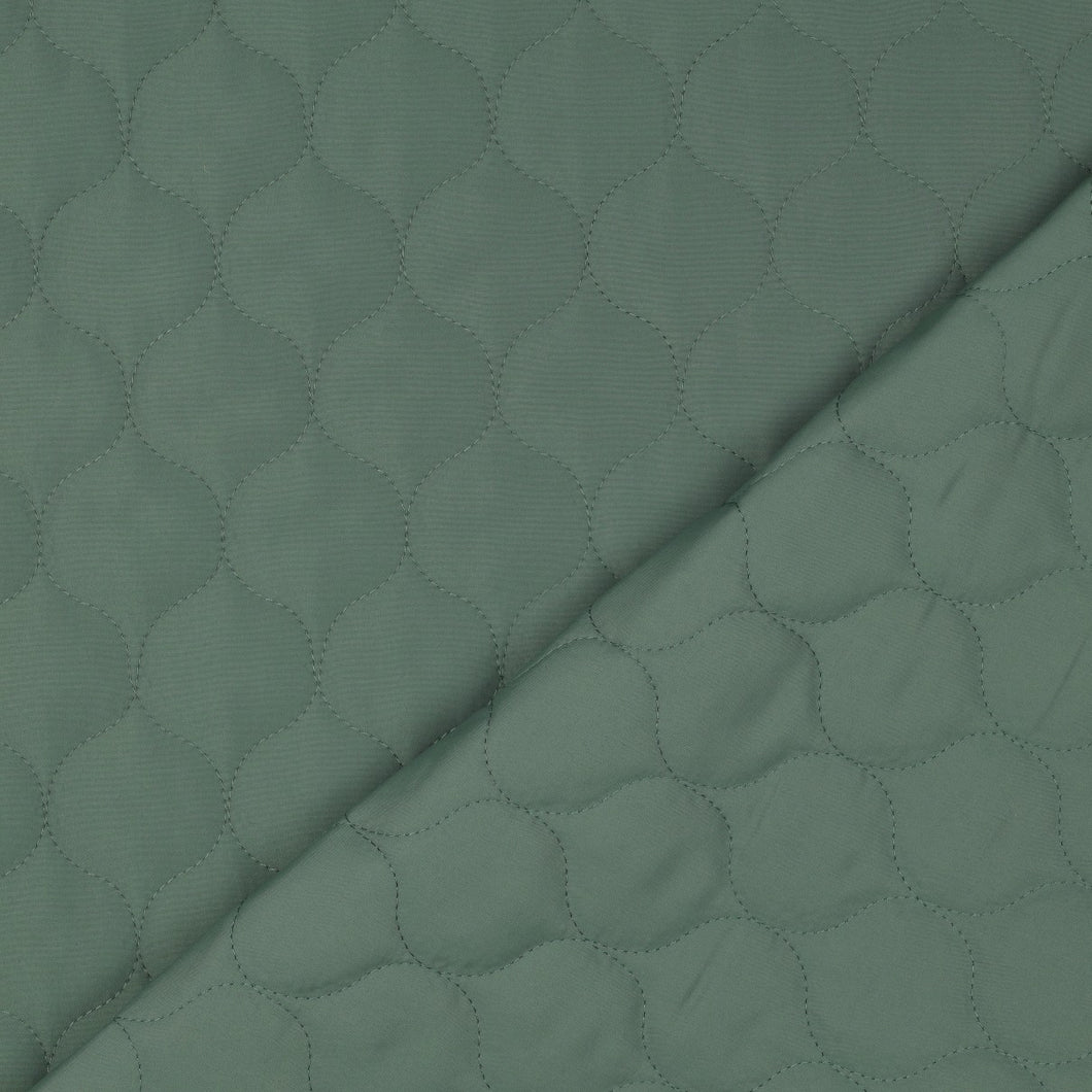 Cosy Quilted Coating Fabric in Green