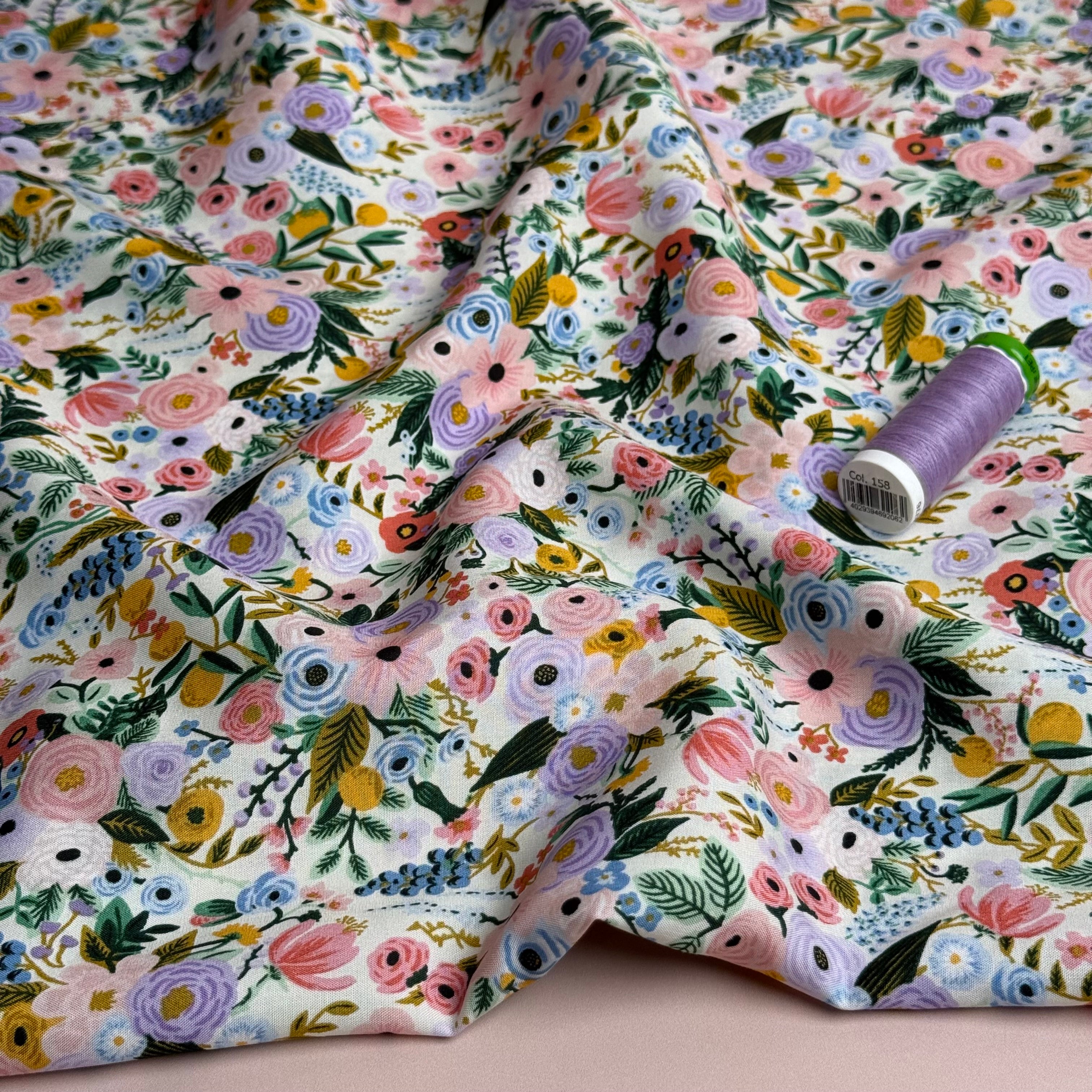 Rifle Paper Co -  Petite Garden Party in Ivory Rayon Fabric