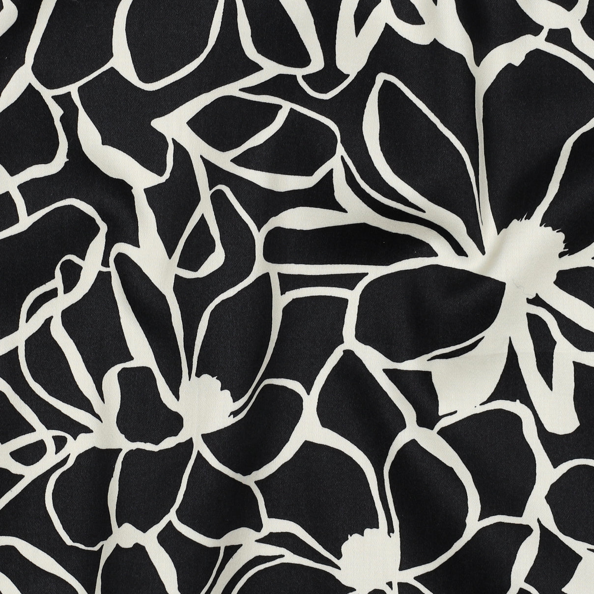 Nerida Hansen - Magnolia Black Cotton Sateen Fabric