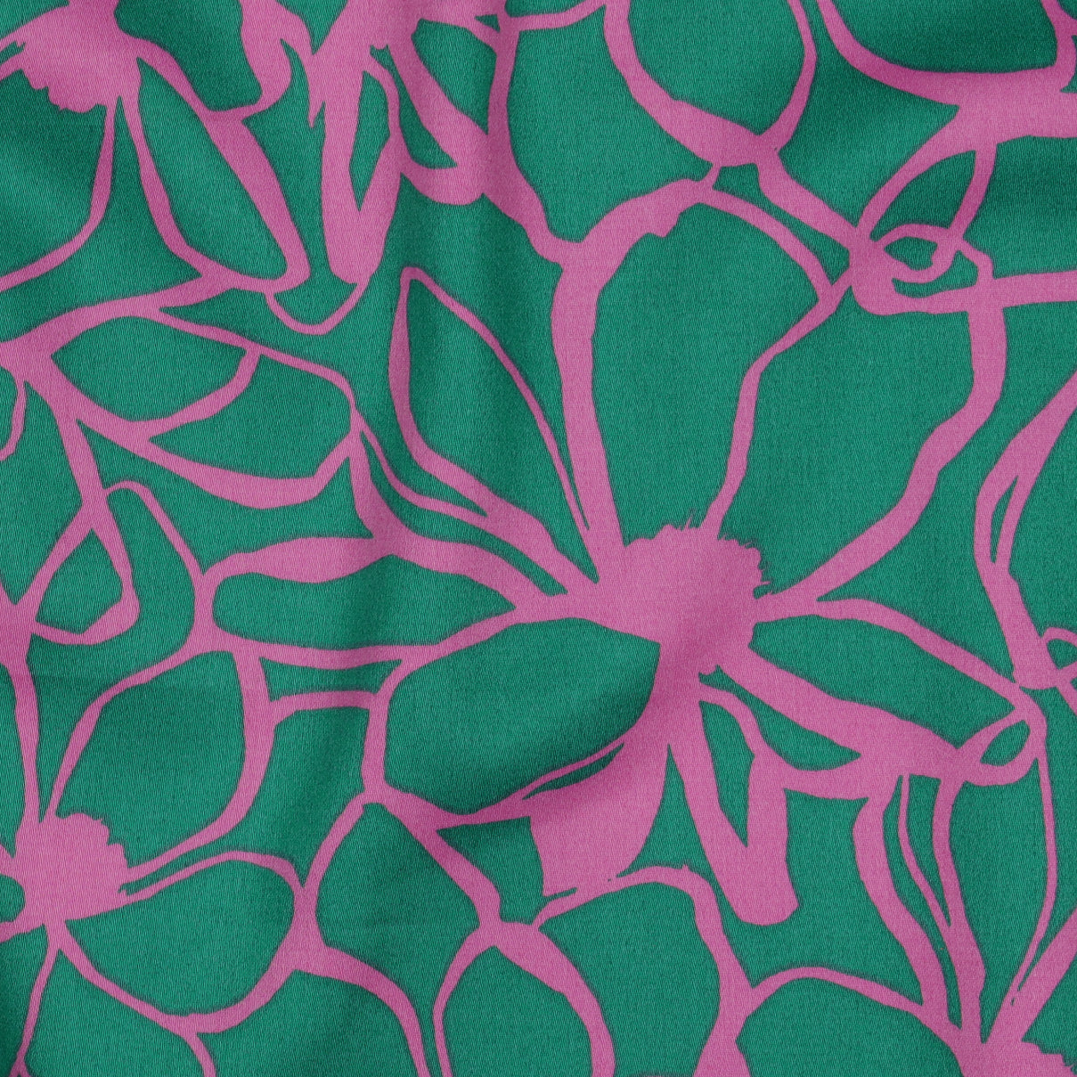 Nerida Hansen - Magnolia Green Cotton Sateen Fabric