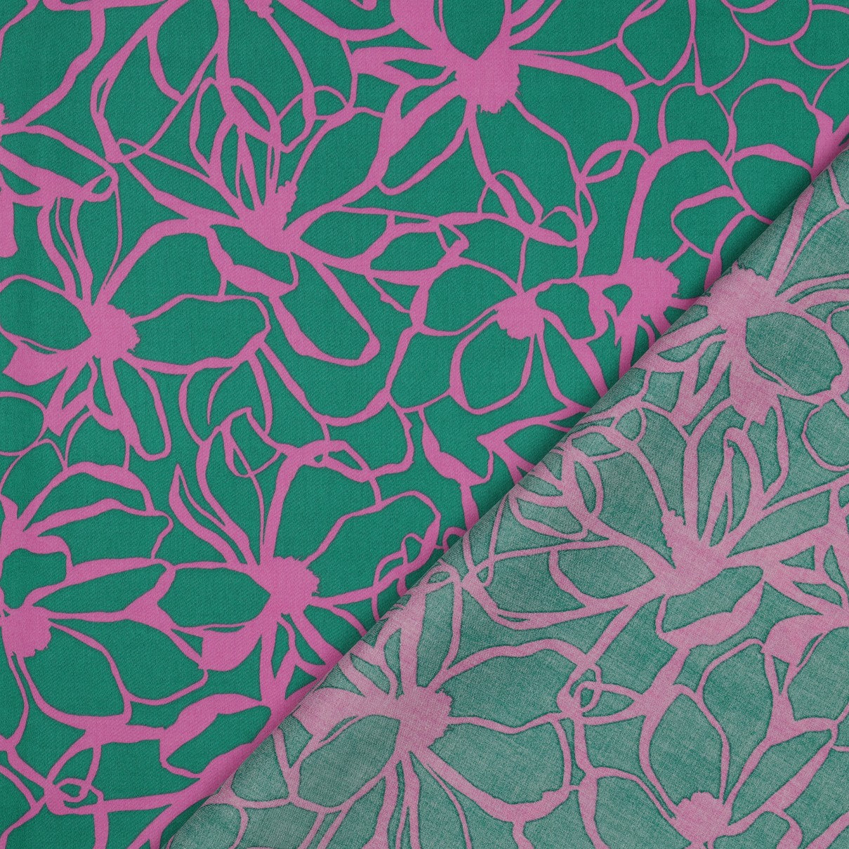 Nerida Hansen - Magnolia Green Cotton Sateen Fabric