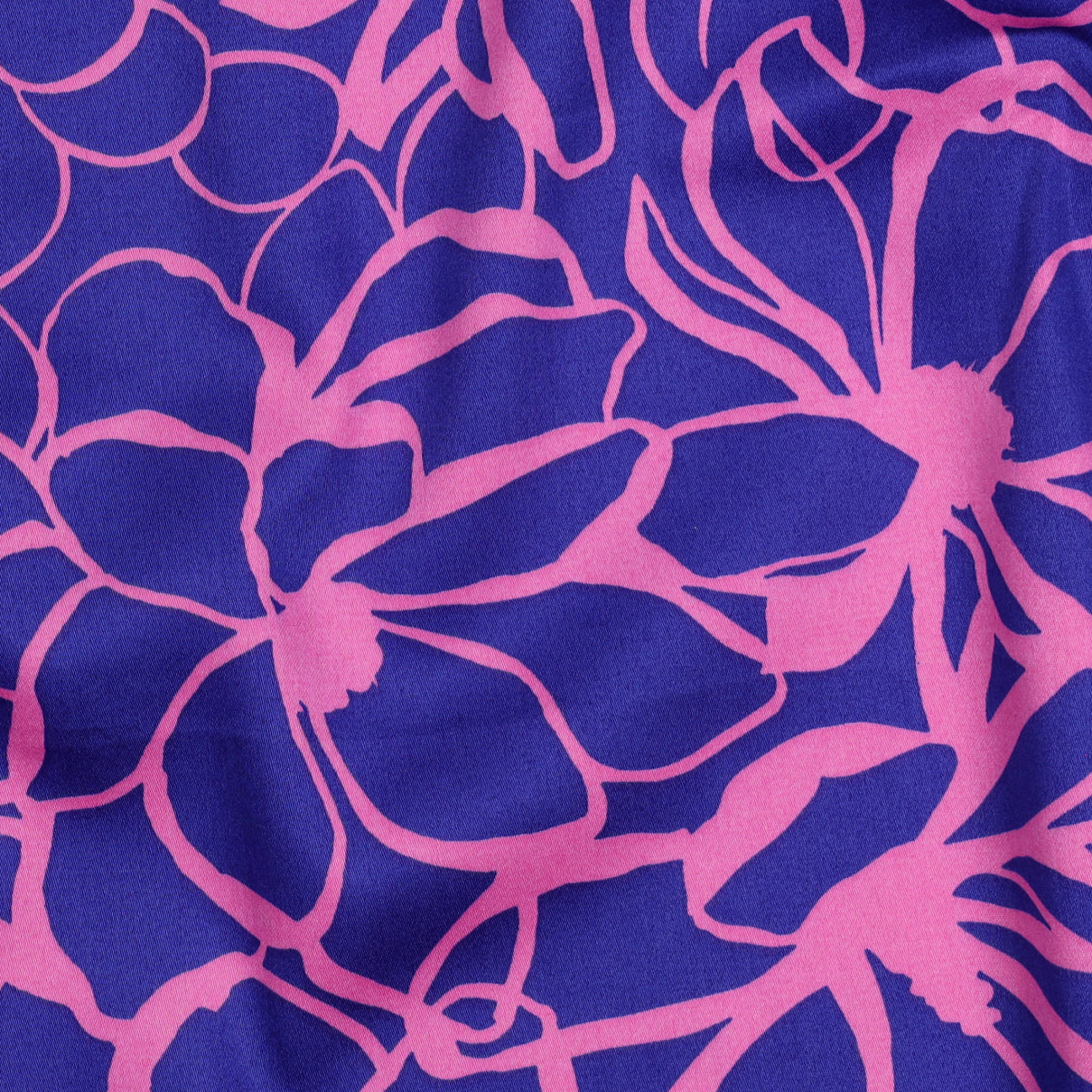 REMNANT 1.10 metres - Nerida Hansen - Magnolia Royal Blue Cotton Sateen Fabric