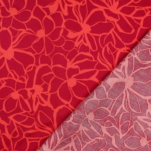 Nerida Hansen - Magnolia Magenta Cotton Sateen Fabric