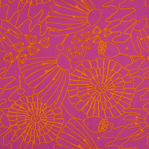 Nerida Hansen - Eden on Magenta Cotton Poplin Fabric