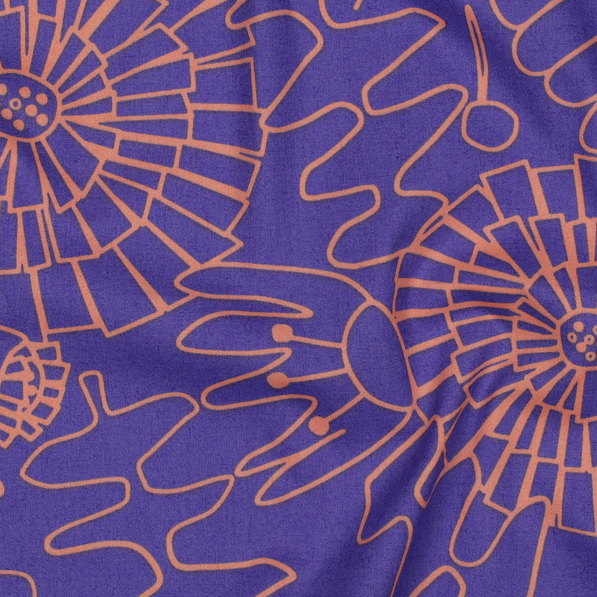 Nerida Hansen - Eden on Purple Cotton Poplin Fabric