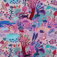 Sunshine on Lavender Cotton Poplin Fabric