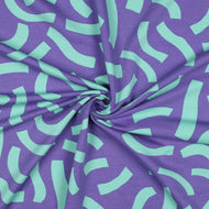 REMNANT 0.7 Metre -  Playful Purple Cotton French Terry