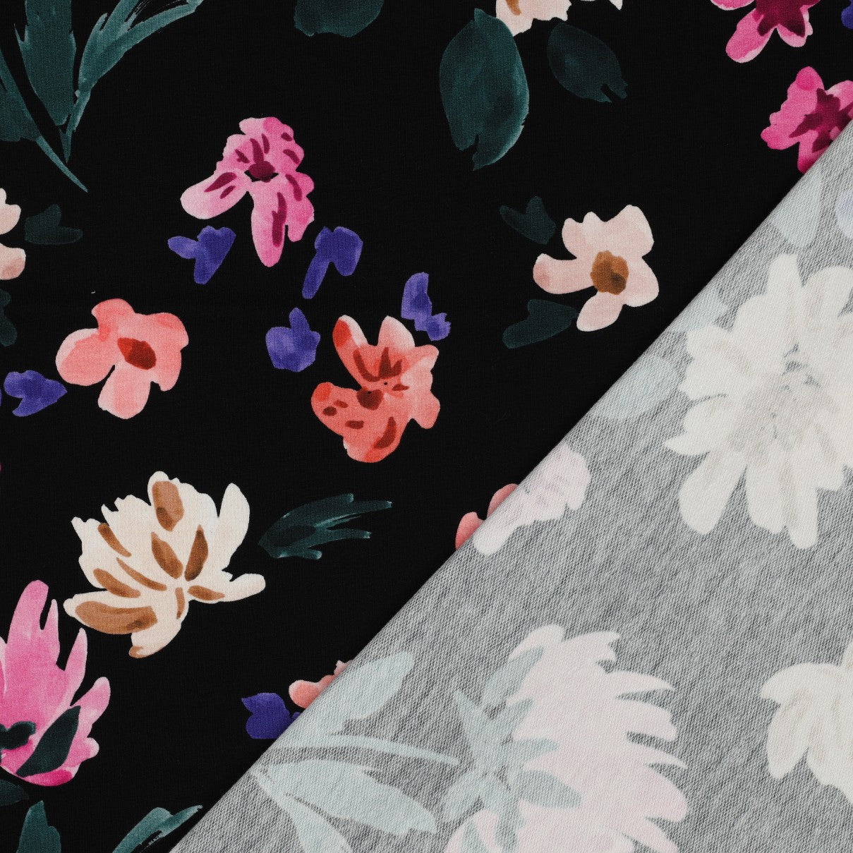 REMNANT 0.84 Metre - Nerida Hansen - Colette Black Cotton French Terry