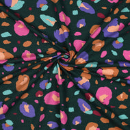 Animal Dark Green GOTS Organic Cotton Jersey