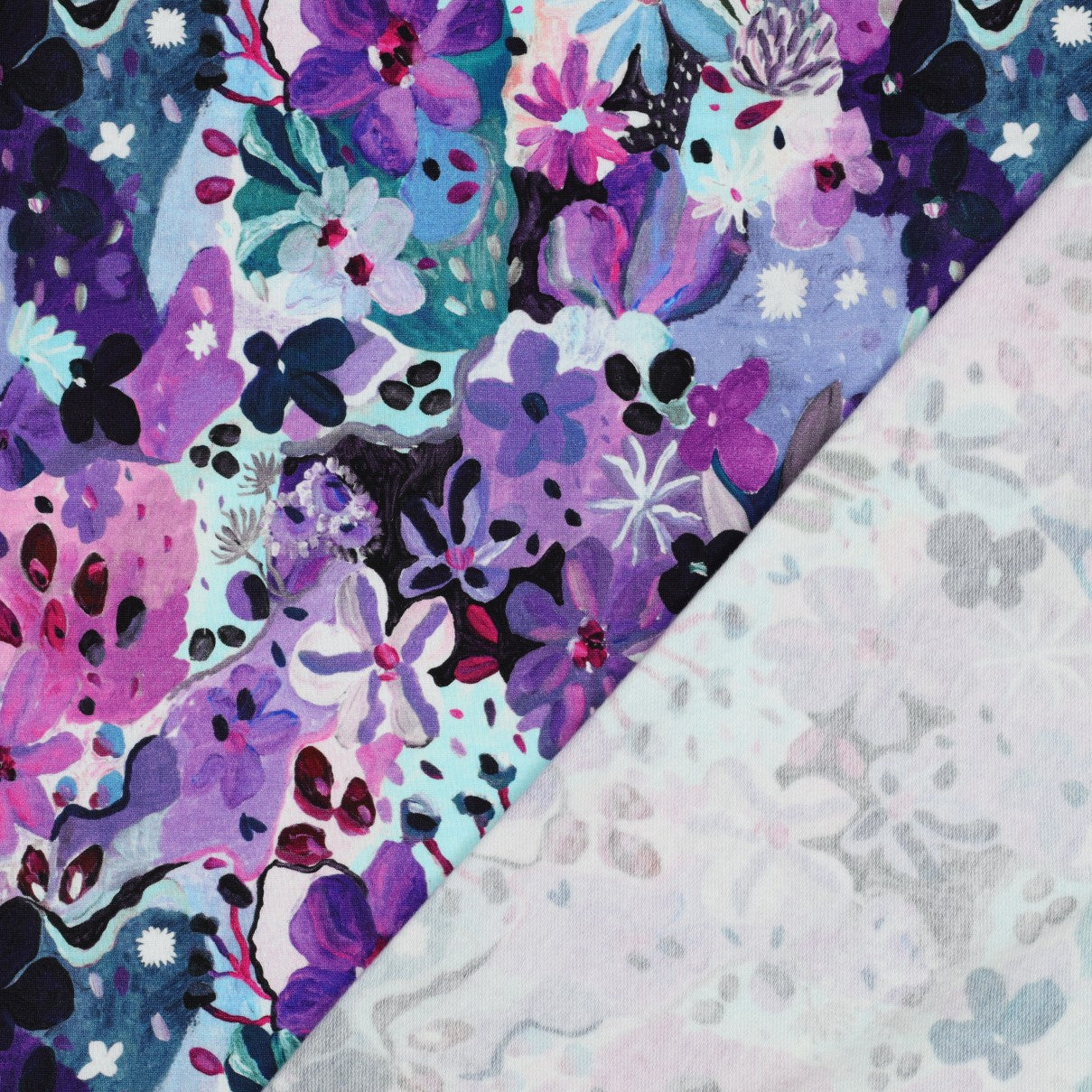 Nerida Hansen - Settle Petal Purple Cotton French Terry