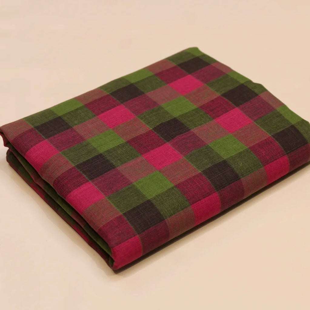 Autumn Jewels Pure Cotton Handloom Madras Small Check