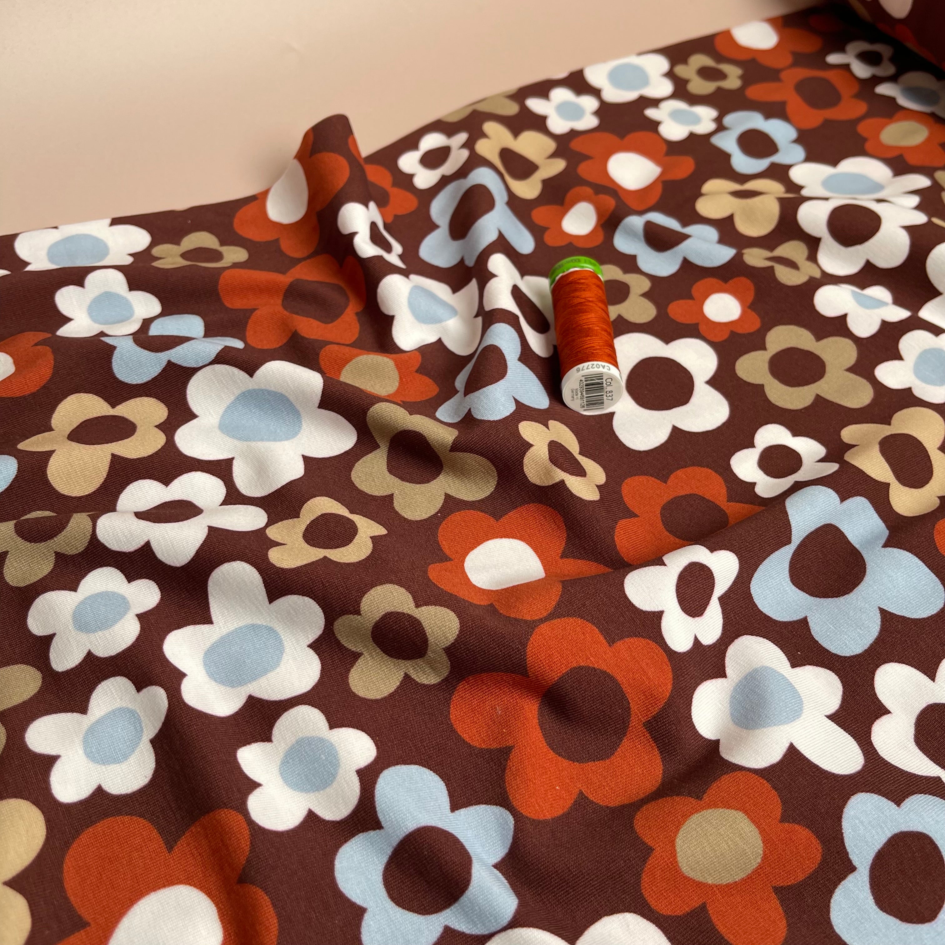 Danish Design - Retro Flowers Cotton Jersey