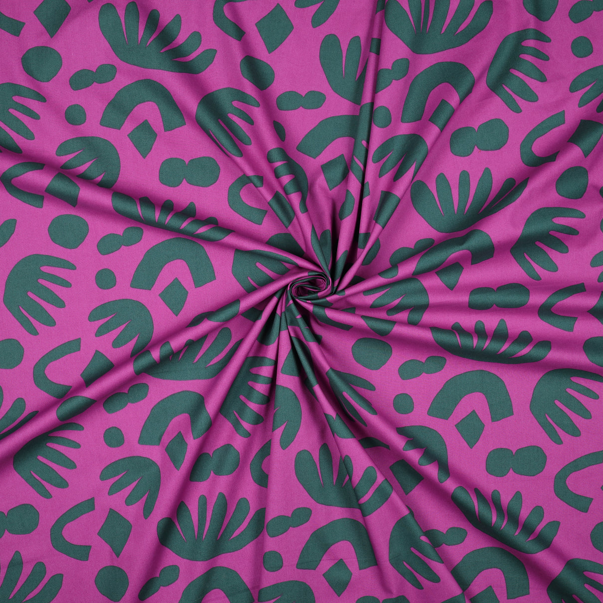 REMNANT 0.32 Metres - Nerida Hansen - Puzzle Directions Purple Cotton Poplin Fabric