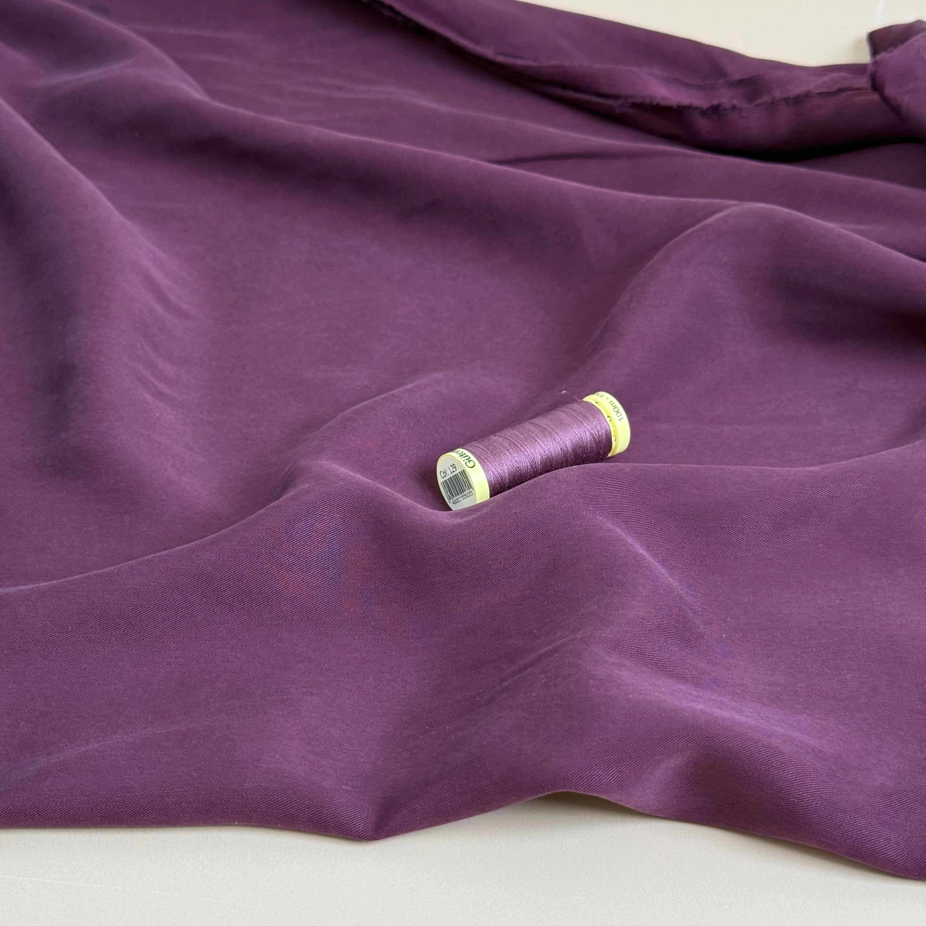Lush in Aubergine TENCEL™ Lyocell Sandwashed Twill