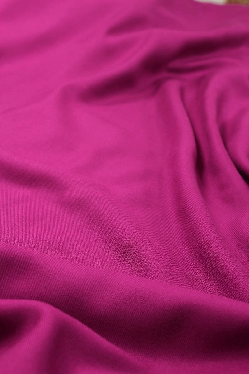 Églantine & Zoé - Plain Pink Magenta ECOVERO™ Viscose Twill Fabric